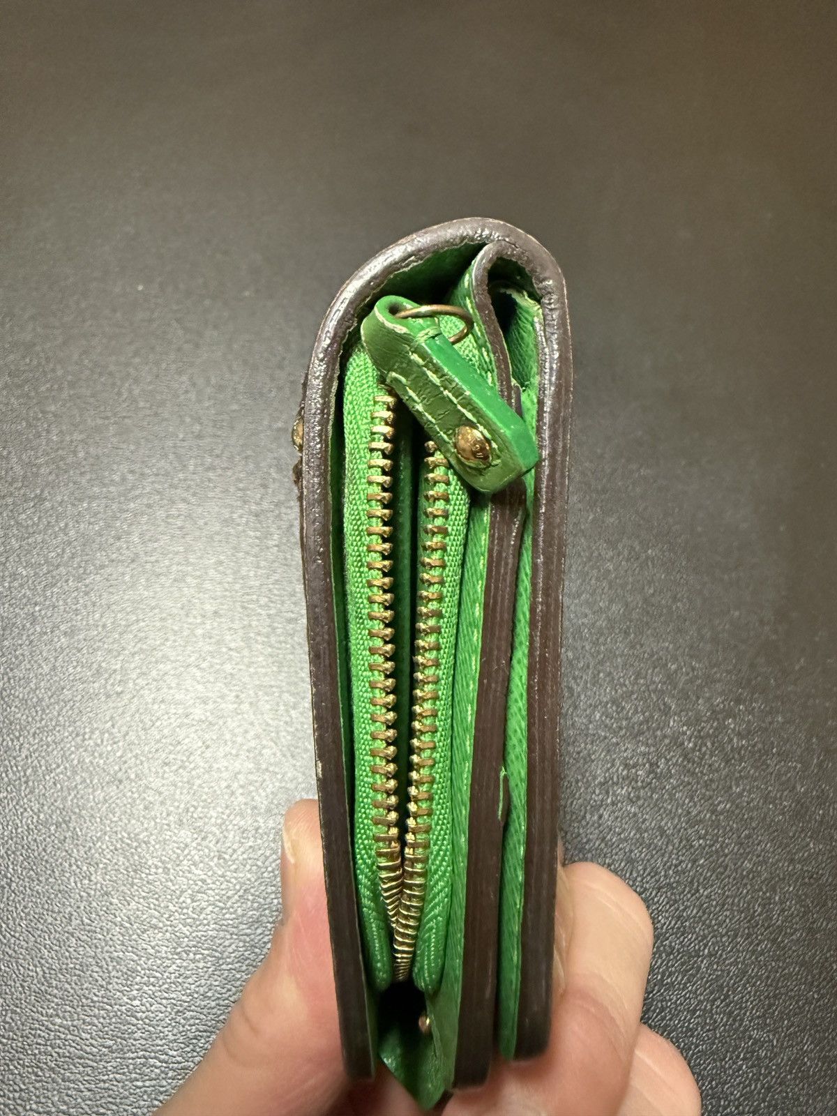 Louis Vuitton Louis Vuitton Monogram Perforated Green Zip Compact Wallet Size ONE SIZE - 16 Thumbnail