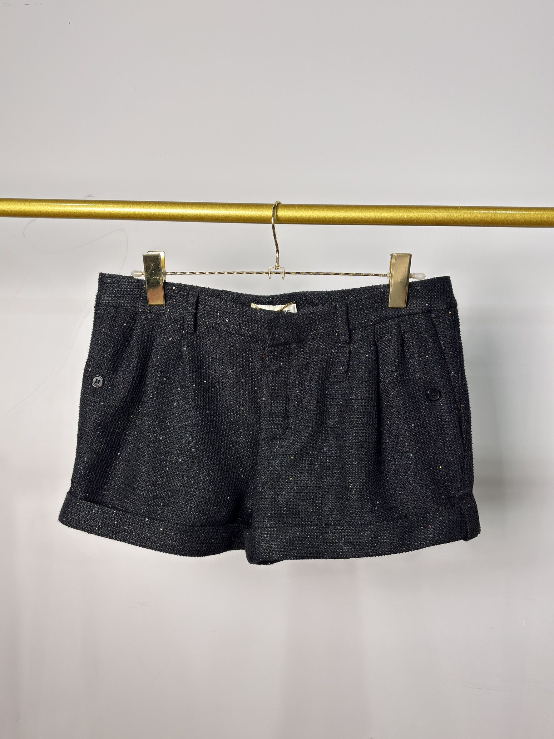 Saint Laurent Paris Saint Laurent Tweed Shorts with Metallic Thread Size 26" / US 2 / IT 38 - 1 Thumbnail