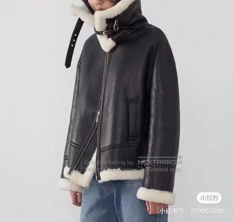 Vetements Vetements Leather and Fur Blended Biker Jacket Size US XS / EU 42 / 0 - 8 Thumbnail