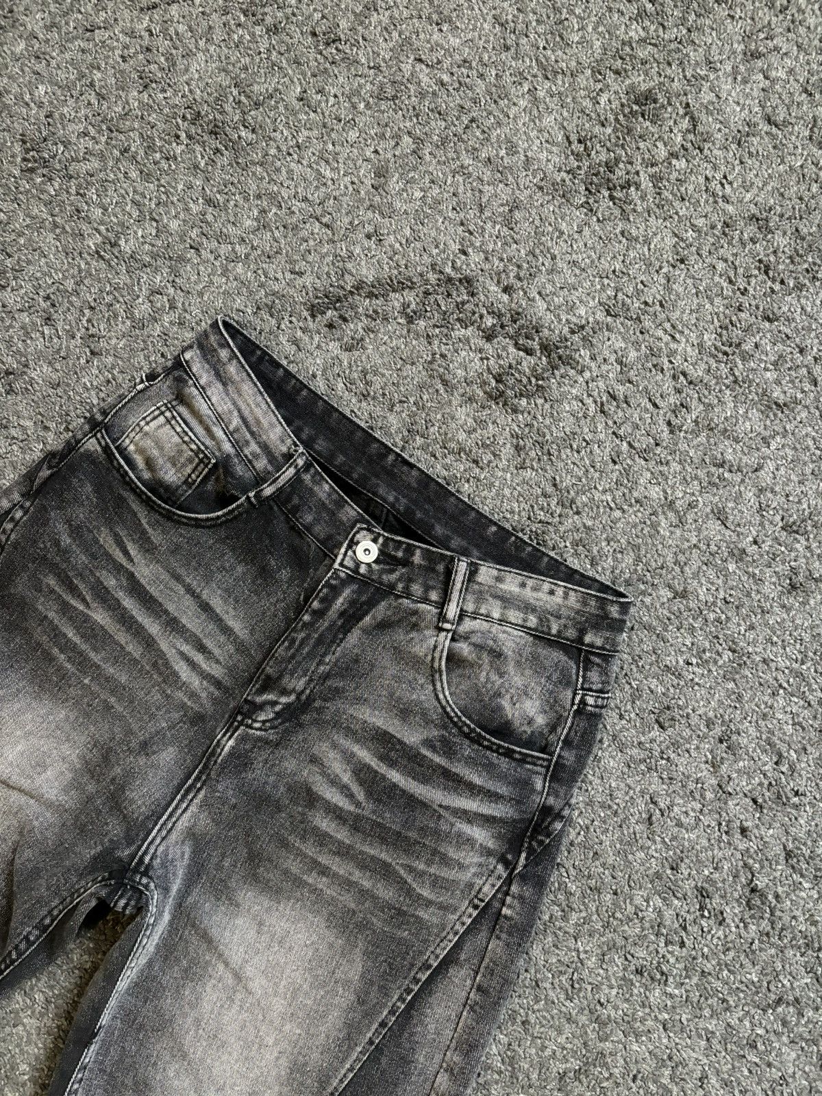 Jean × Vintage Gray wavy baggy jeans oversized vintage denim Size US 30 / EU 46 - 2 Thumbnail