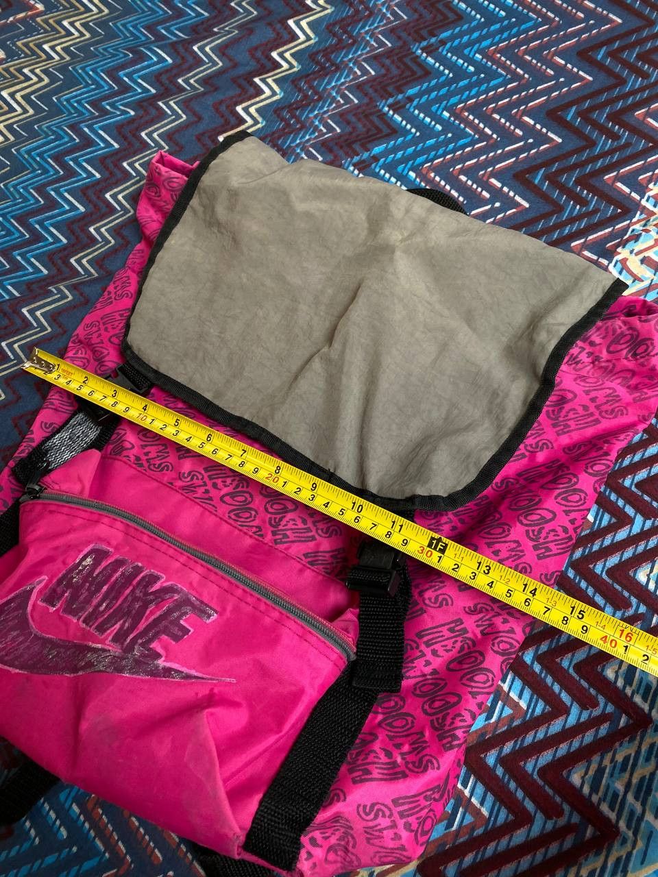 Nike Backpacks Vintage Nike big logo pink streetwear Y2K Size ONE SIZE - 11 Thumbnail