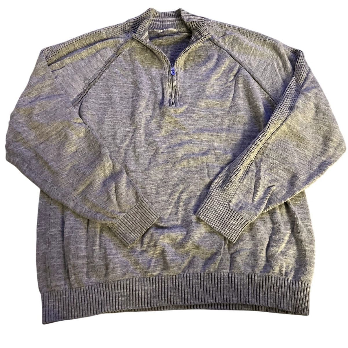 Tommy Bahama Tommy Bahama 100% Cotton 1/4 Zip Sweater - Gray -Size Medium Size US M / EU 48-50 / 2 - 1 Thumbnail