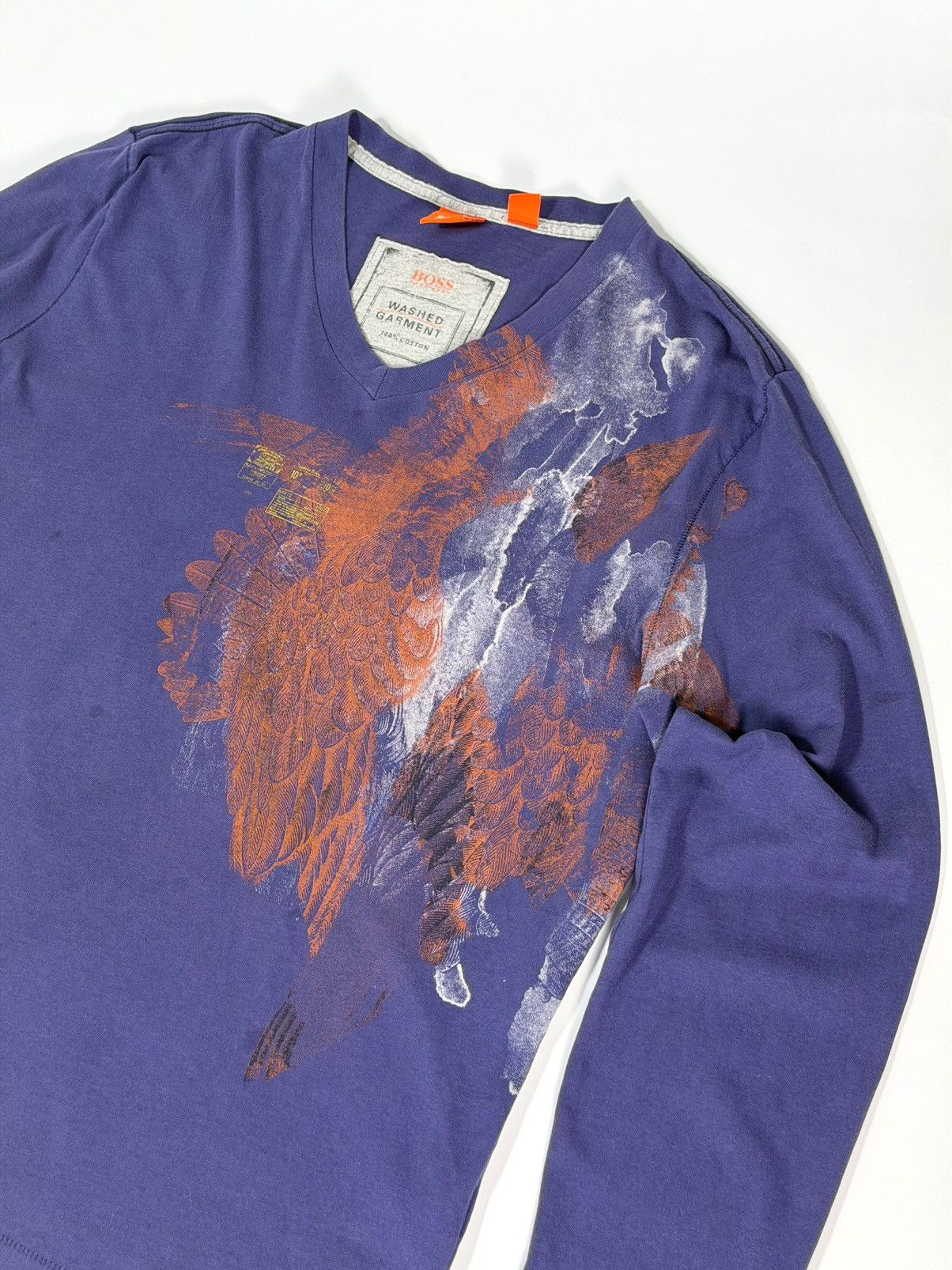 Hugo Boss Hugo Boss Orange Abstract L/S T-Shirt Size US L / EU 52-54 / 3 - 2 Thumbnail