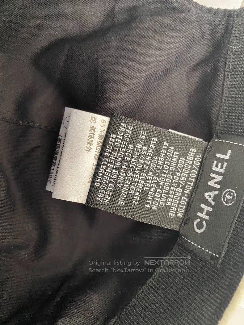 Chanel Chanel Black and white double c logo sequin embroidery bas Size ONE SIZE - 4 Thumbnail