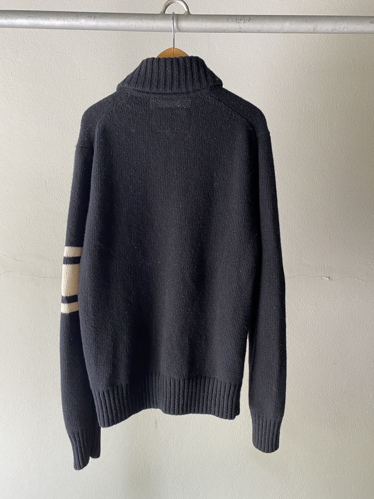 Neighborhood NHIZ izzue plus neighborhood Black Varsity Knit Cardigan Size US S / EU 44-46 / 1 - 2 Thumbnail