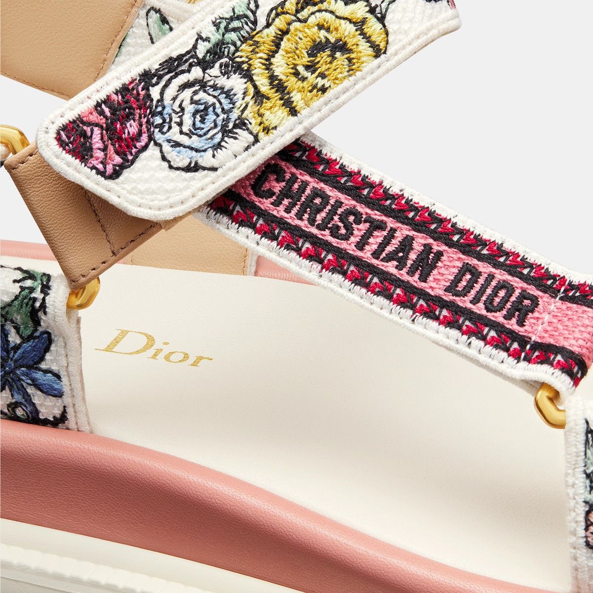 Dior o1bcso1str1224 Sandal in White & Multicolor Size US 7 / IT 37 - 4 Thumbnail