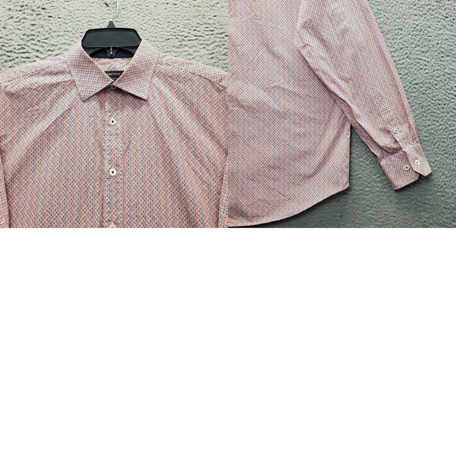 BUGATCHI Bugatchi Mens L Multi Patterned Long Sleeve Button-Up Shirt Size US L / EU 52-54 / 3 - 8 Thumbnail