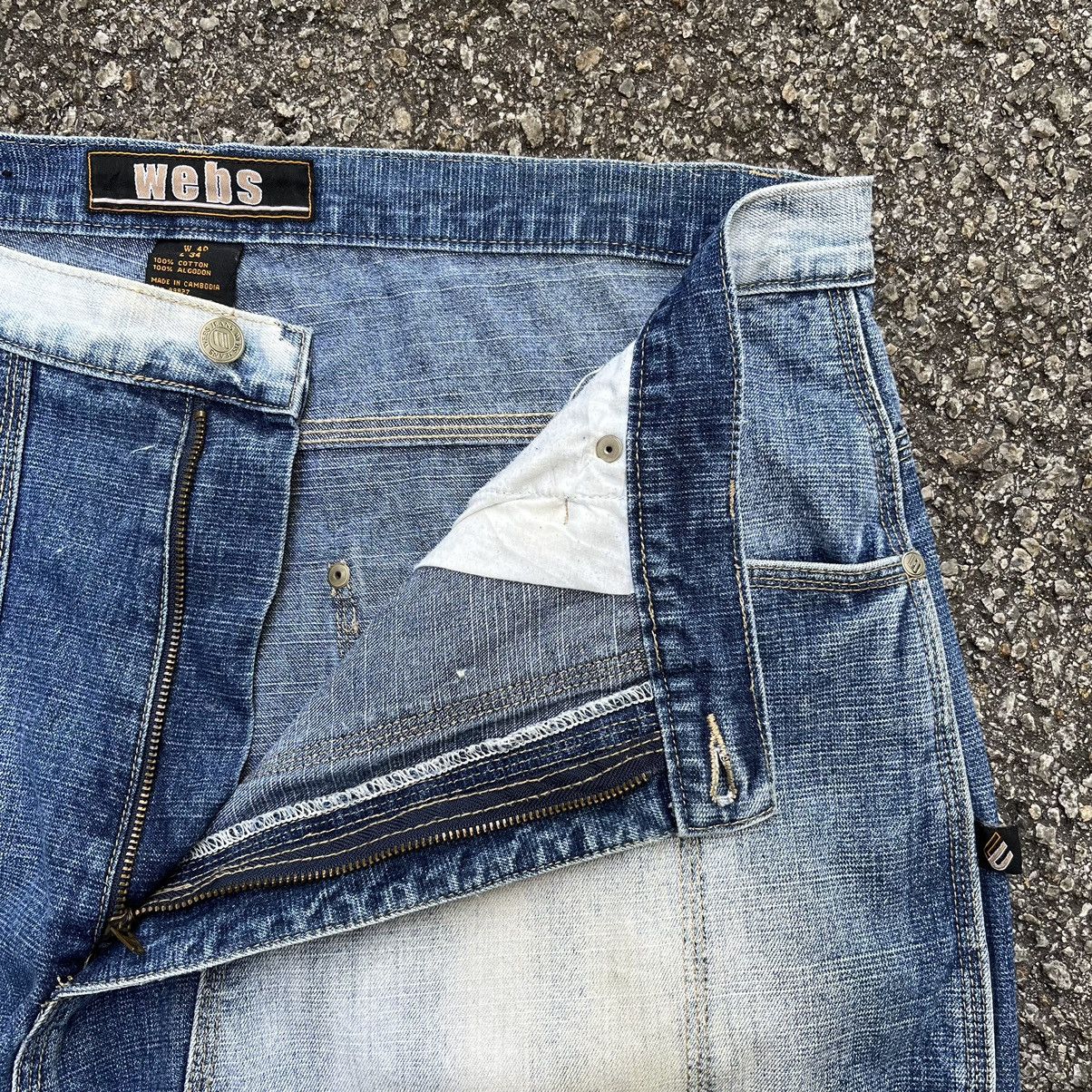 Southpole Crazy Vintage Y2K Baggy Webs Denim Faded Jeans Size US 40 / EU 56 - 6 Thumbnail
