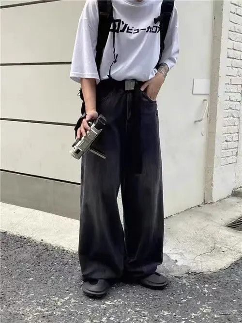 VIBE High Street Retro Casual Loose Wide Leg Jeans Size US 32 / EU 48 - 1 Preview
