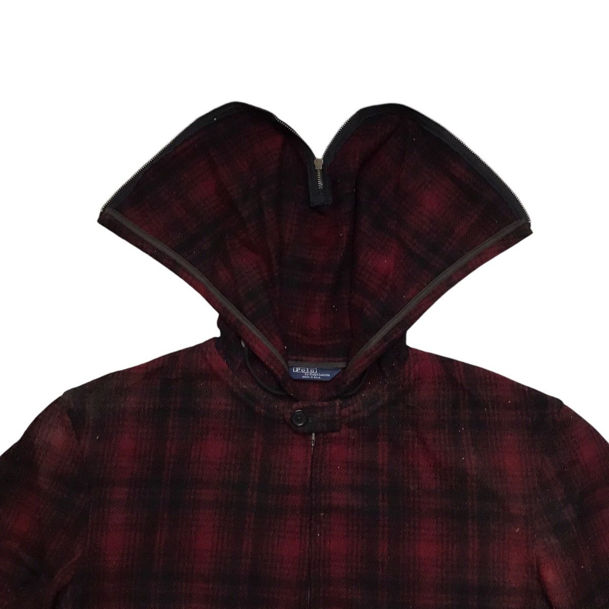 Polo Ralph Lauren Vintage 80s Polo Ralph Lauren Wool Jacket Workers Hoodies Size US XL / EU 56 / 4 - 8 Thumbnail