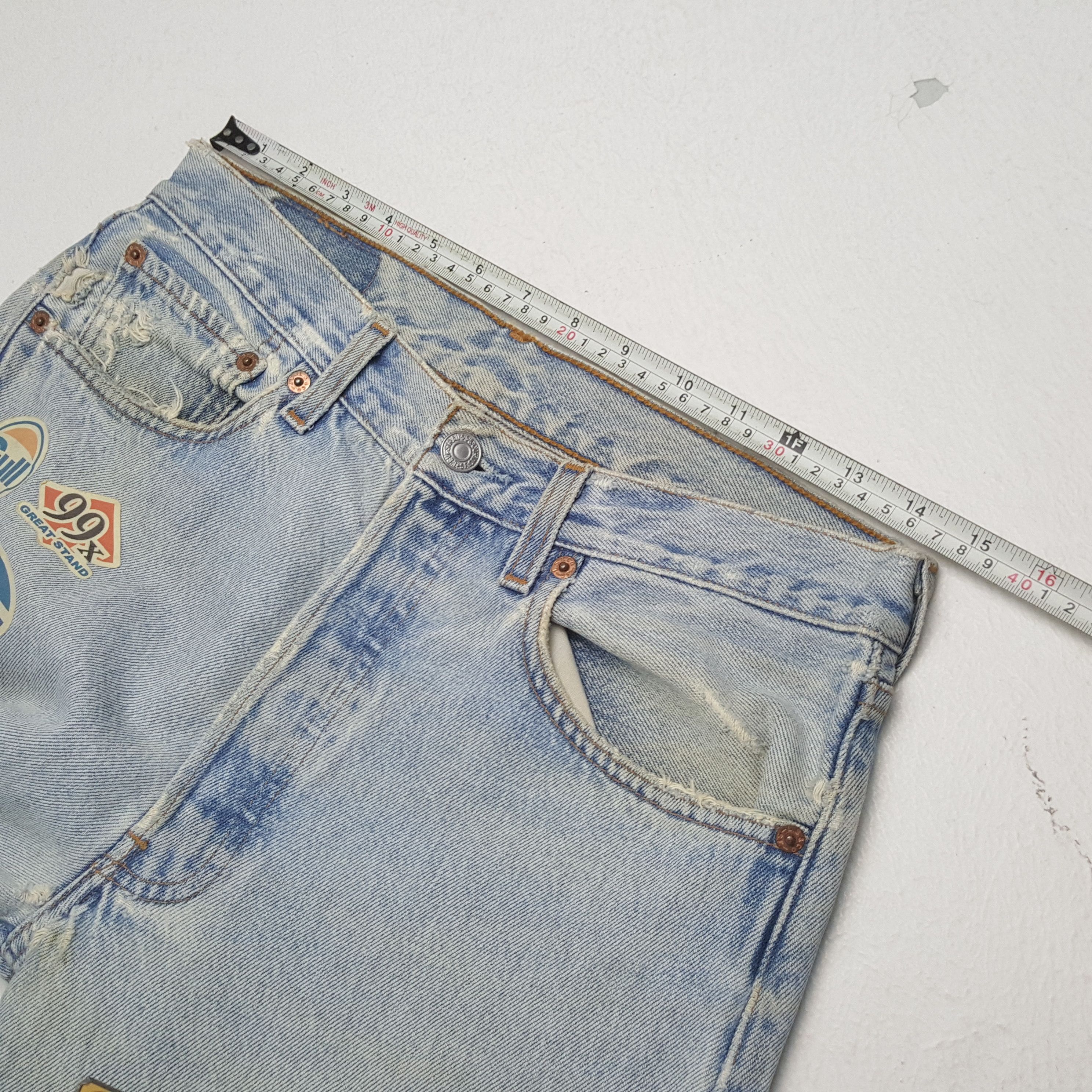 Levi's × Levi's Vintage Clothing Vintage LEVI'S Kurt Cobain Distressed Patchwork Style Jeans Size US 29 - 7 Thumbnail
