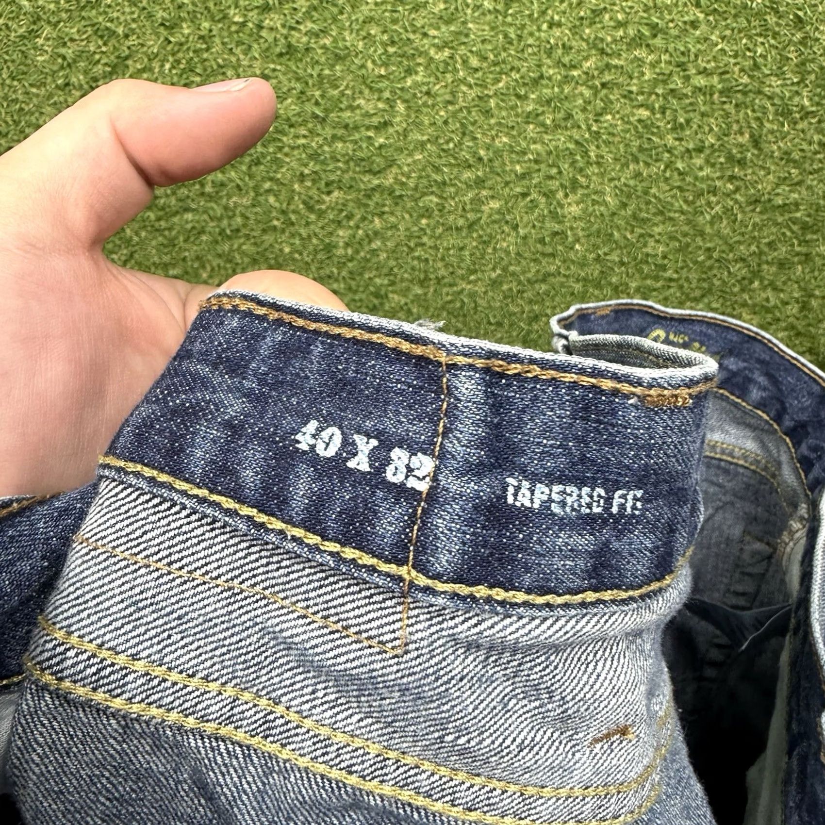 Nautica Nautica Jeans Mens 40x32 Relaxed Tapered Fit Medium Wash Blue Denim 5-Pocket Inseam 32" Regular Size Type Jeans Mens Size US 40 / EU 56 - 3 Thumbnail