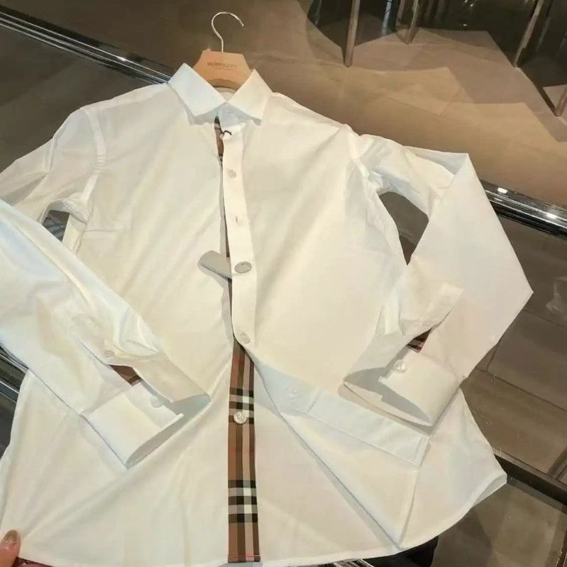 Burberry Burberry White Cotton Long Sleeve Shirt Size US M / EU 48-50 / 2 - 1 Thumbnail