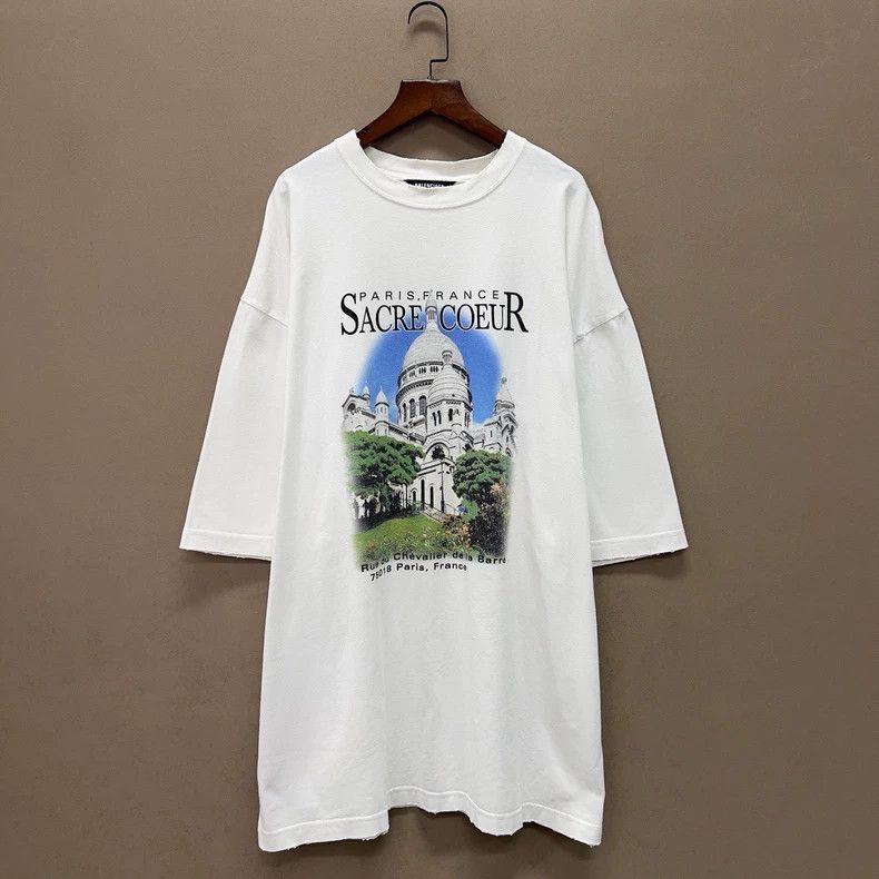 Balenciaga Balenciaga White short-sleeved T-shirt for destroying old Size US XS / EU 42 / 0 - 3 Thumbnail