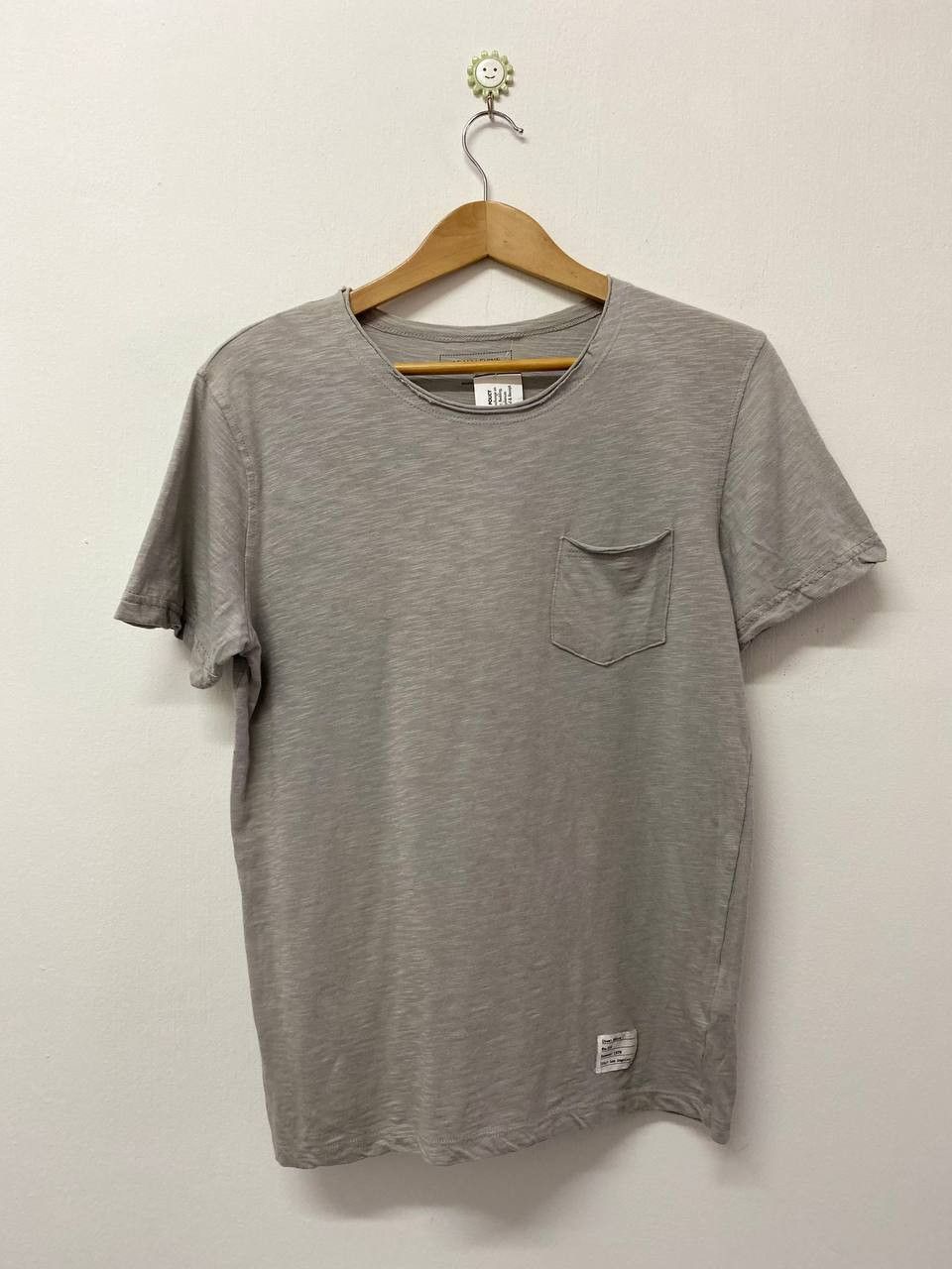 image of Adam Levine Plain Single Pocket Tee in Grey, Men's (Size Small)