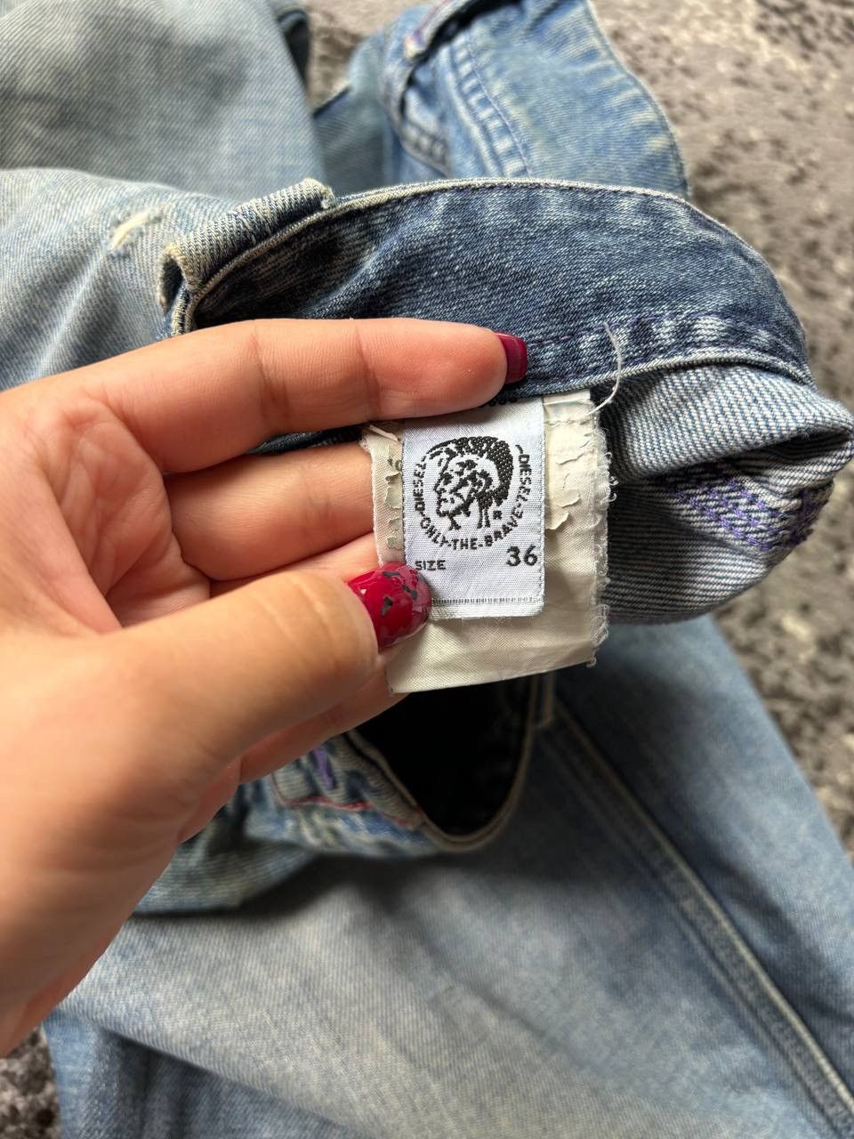 Diesel × Japanese Brand × Vintage Vintage Y2K Diesel Avant Garde faded Denim Logo Shorts Size US 36 / EU 52 - 7 Thumbnail