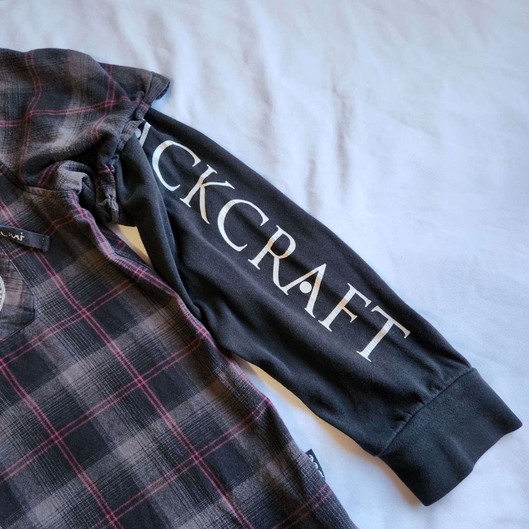 Vintage BlackCraft Cult Hooded Button Shirt S Red Grey Black Plaid Gothic Grunge Mens Size US S / EU 44-46 / 1 - 3 Thumbnail