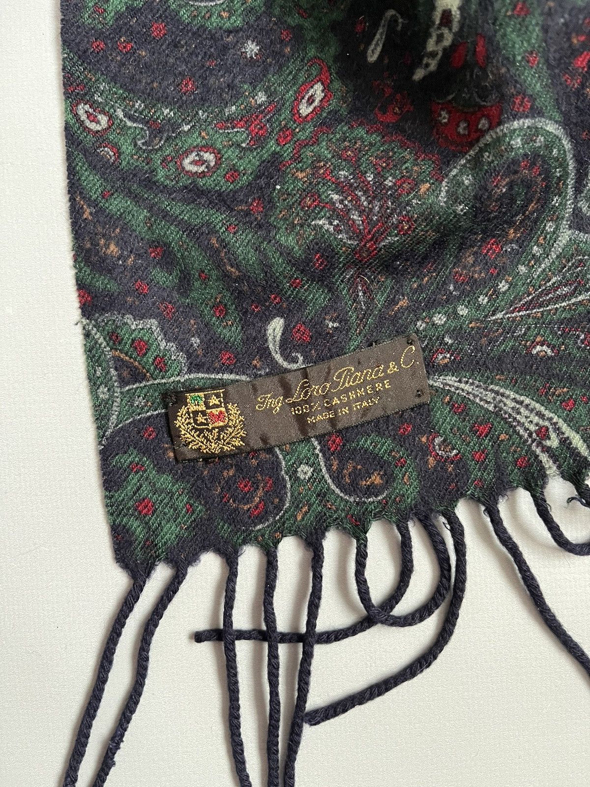 Loro Piana Inc Loro Piana Cashmere Wool Blue Paisley Scarf Scarve Size ONE SIZE - 8 Thumbnail