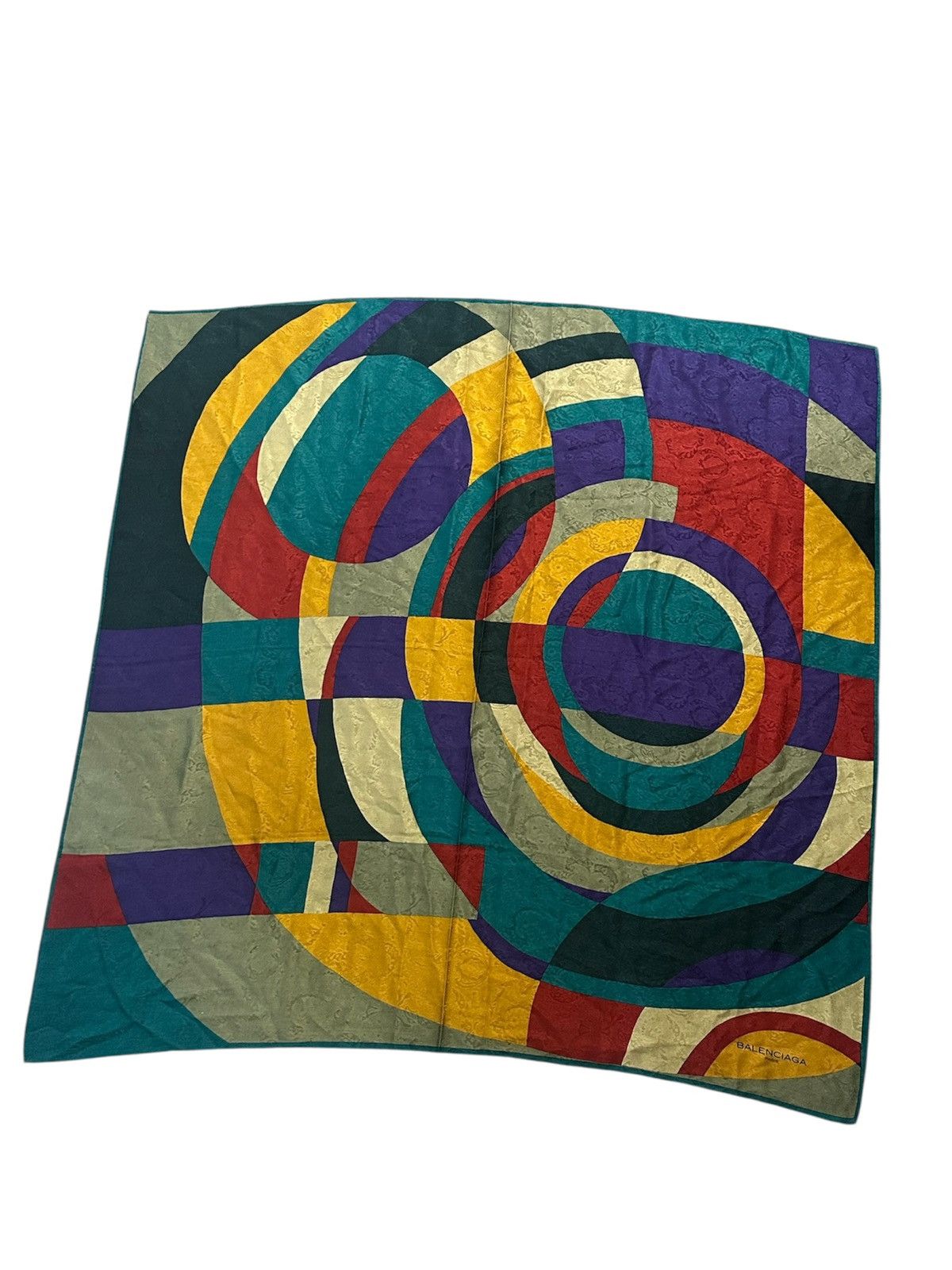Balenciaga Vintage Balenciaga Paris Abstract Silk Scarves Size ONE SIZE - 3 Thumbnail
