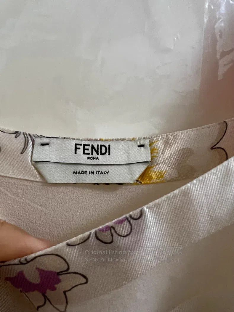 Fendi Fendi Silk and Silk Printed Dress Size XS / US 0-2 / IT 36-38 - 5 Thumbnail