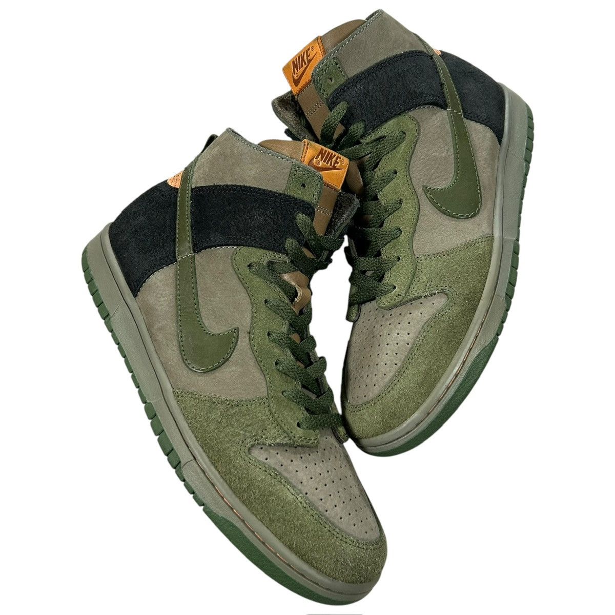 Nike VTG Dunk High NL Classic Olive Green Mandarin 2005 Sneakers Size US 9 / EU 42 - 1 Thumbnail
