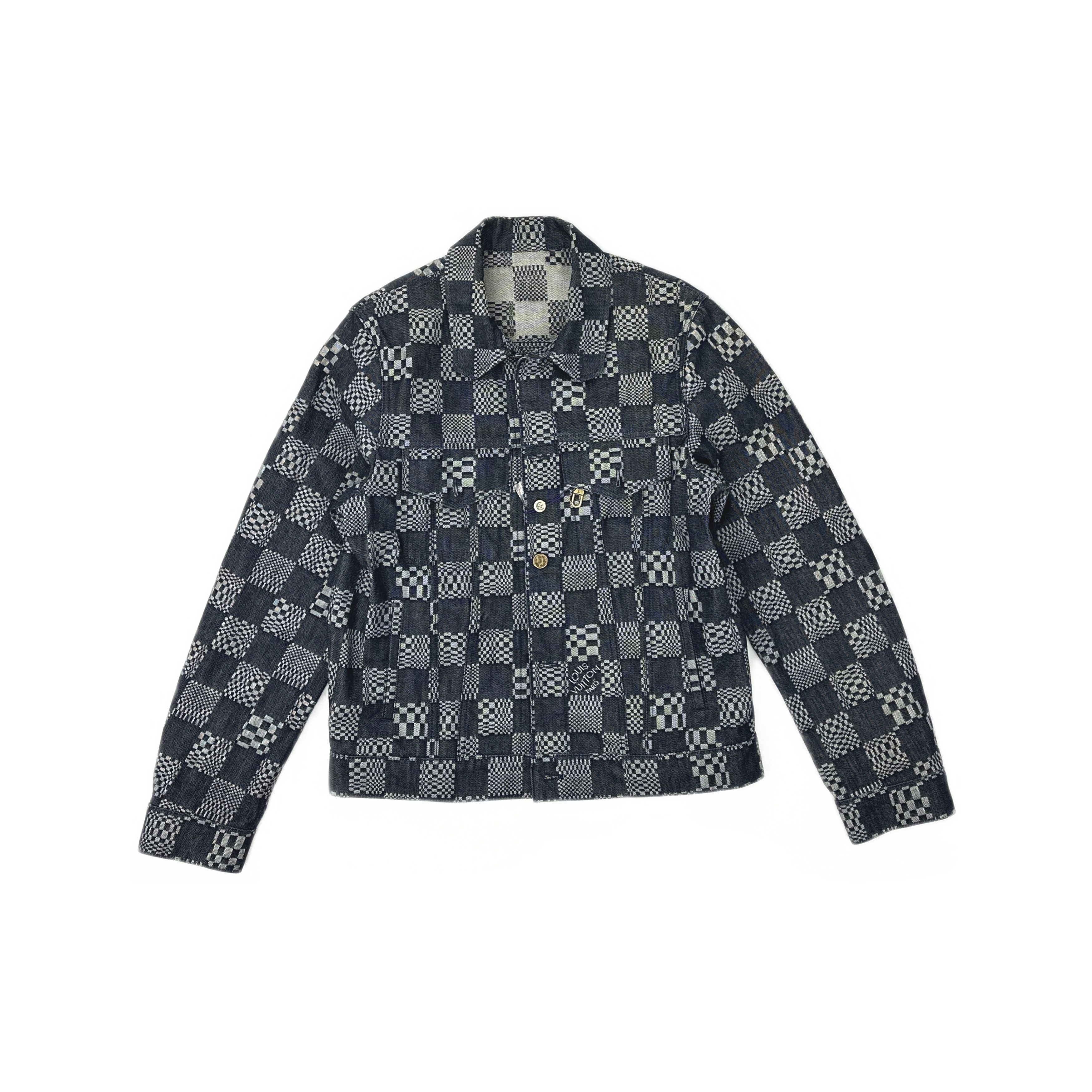 Louis Vuitton Louis Vuitton Checkerboard Denim Jacket Size M Size US M / EU 48-50 / 2 - 1 Thumbnail