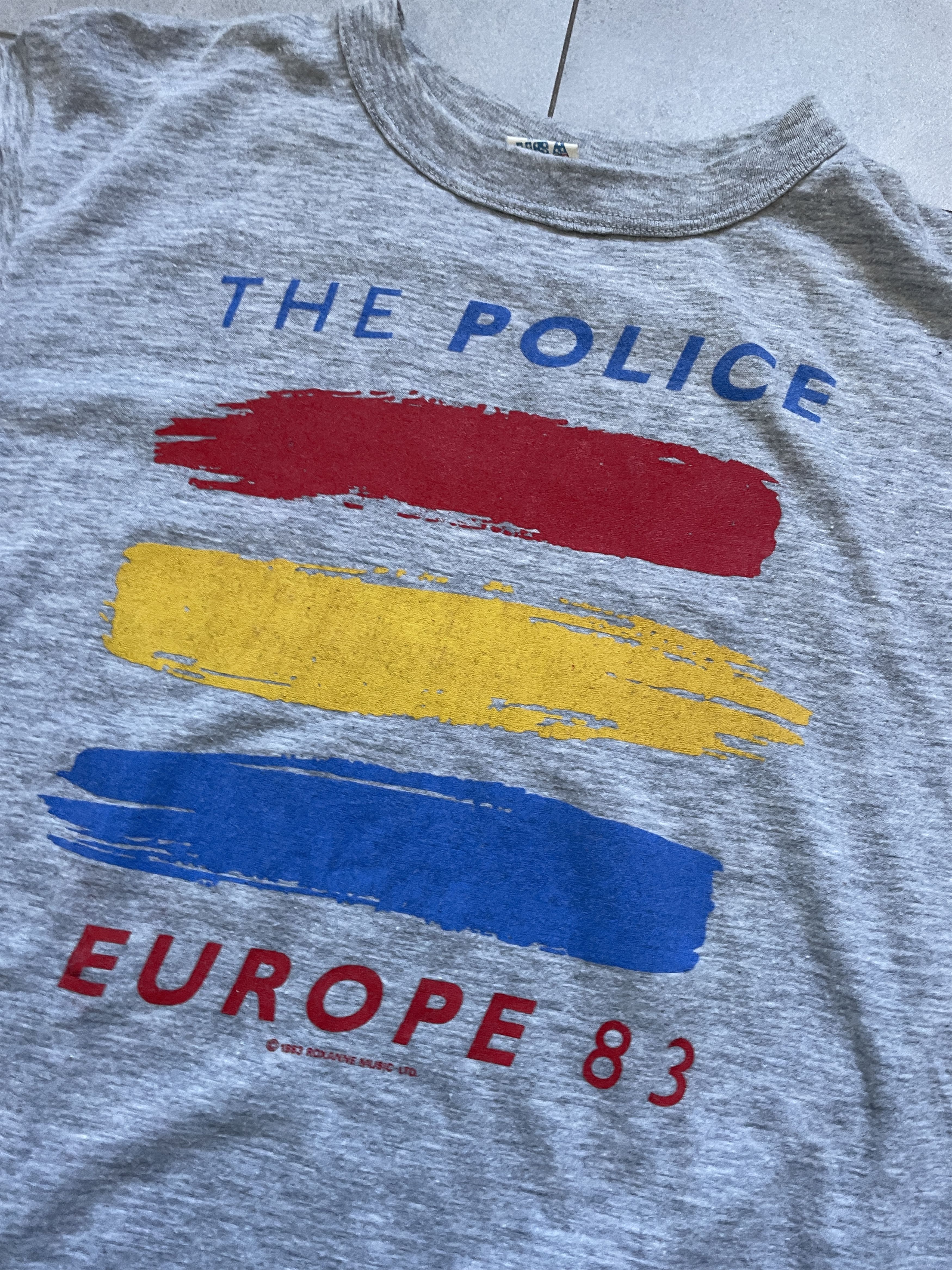 Vintage VINTAGE 80S THE POLICE EUROPE 83' TOUR GRAY TEE Size US S / EU 44-46 / 1 - 4 Thumbnail