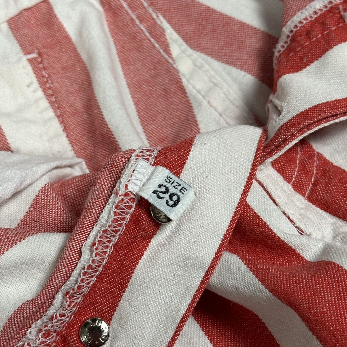 Armani × Vintage Armani Jeans Vintage Striper Red-White Metal Logo Women’s Size 29" - 9 Thumbnail