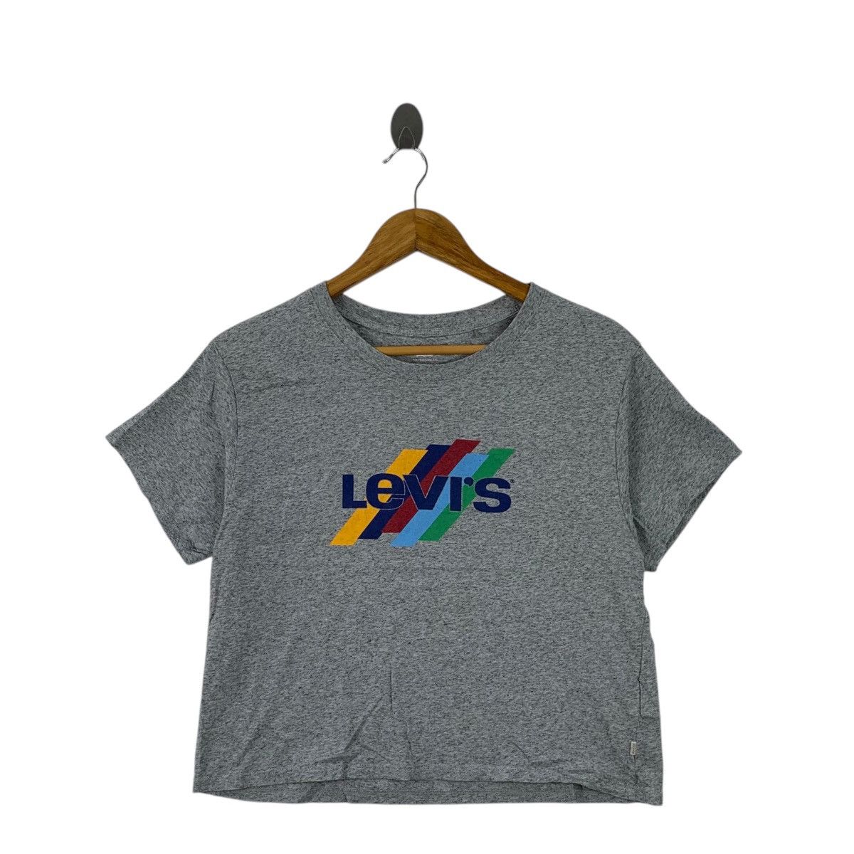 Levi's Vintage 90’ LEVI’S STRAUSS RAINBOW Cropped Top Tee Shirt Size M / US 6-8 / IT 42-44 - 1 Thumbnail