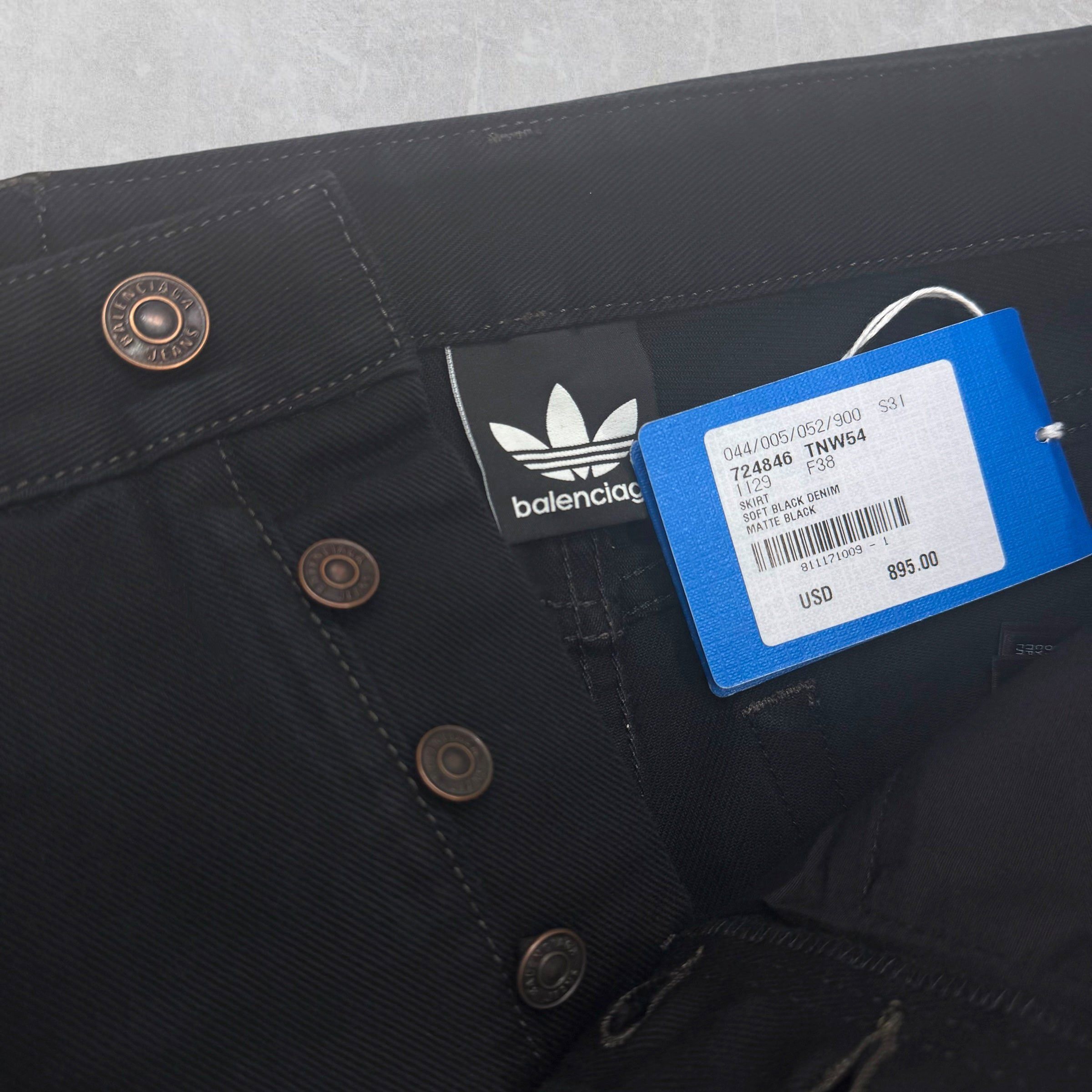 Adidas × Balenciaga Balenciaga x Adidas Denim Skirt 6 Size M / US 6-8 / IT 42-44 - 3 Thumbnail