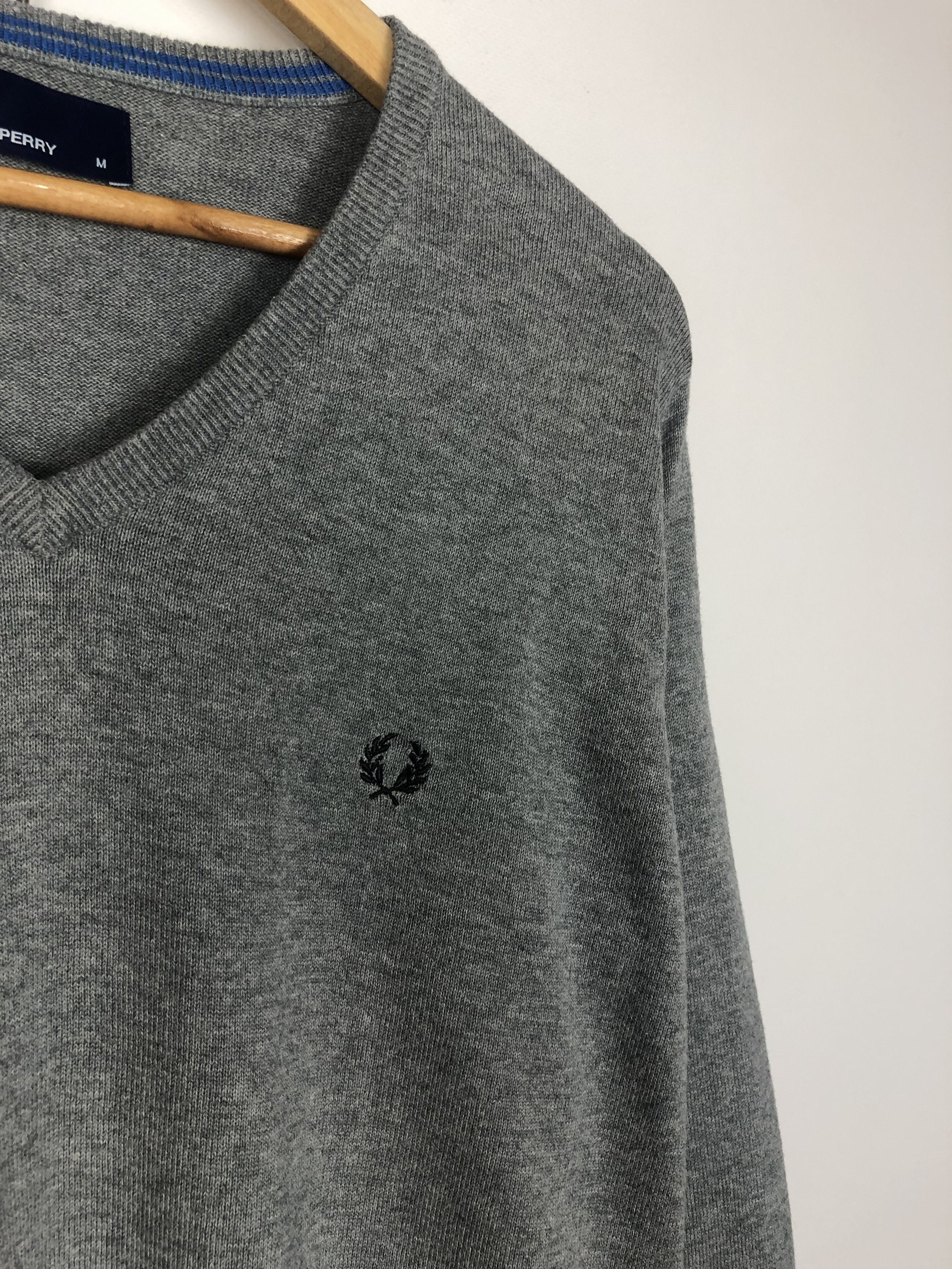 Fred Perry Fred Perry Sweater Gray Pullover Small Logo M Size US M / EU 48-50 / 2 - 3 Thumbnail