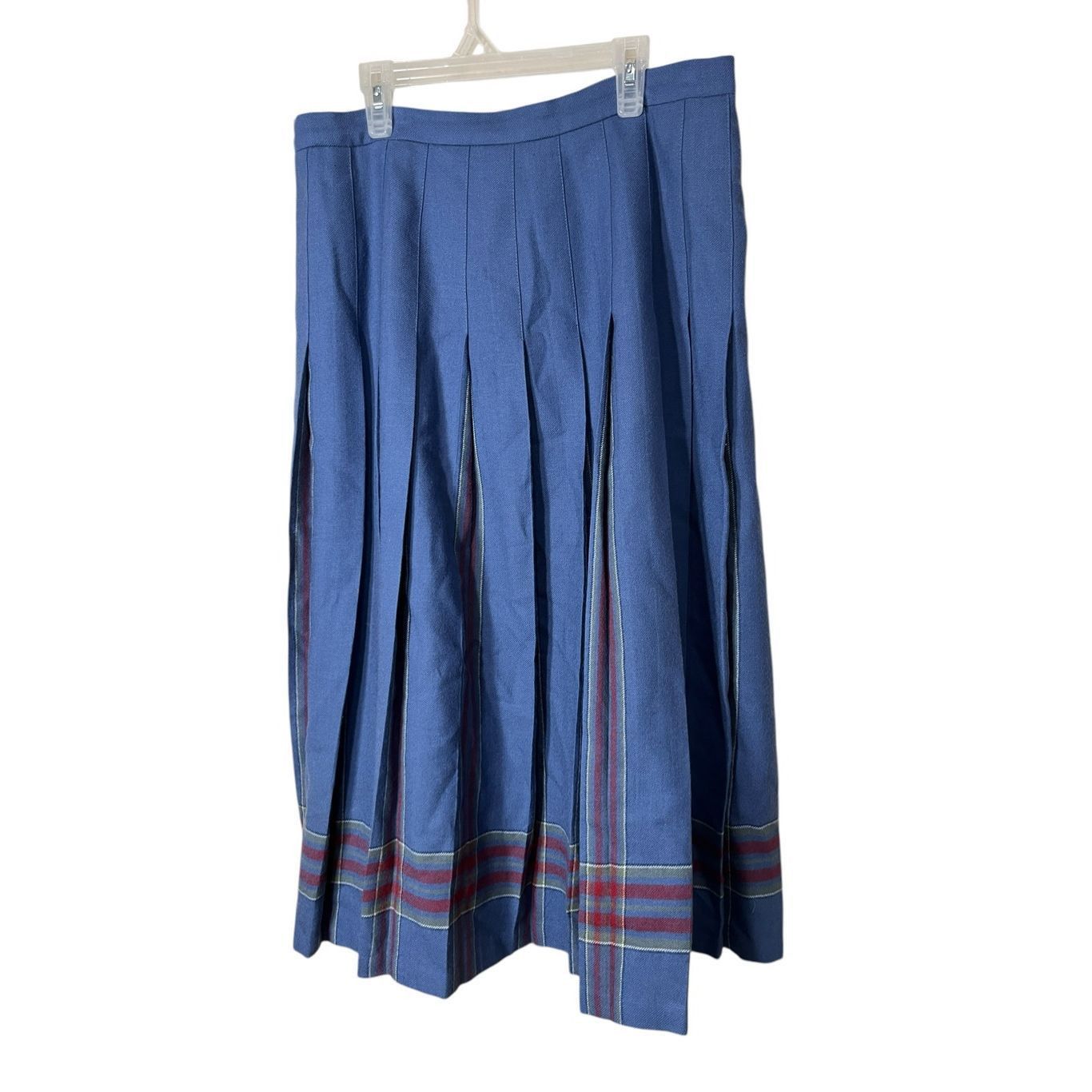 L.L. Bean Vintage LL Bean Skirt Women’s Wool Midi Pleated Scotland Pre Size 38" / US 16 / IT 52 - 7 Thumbnail