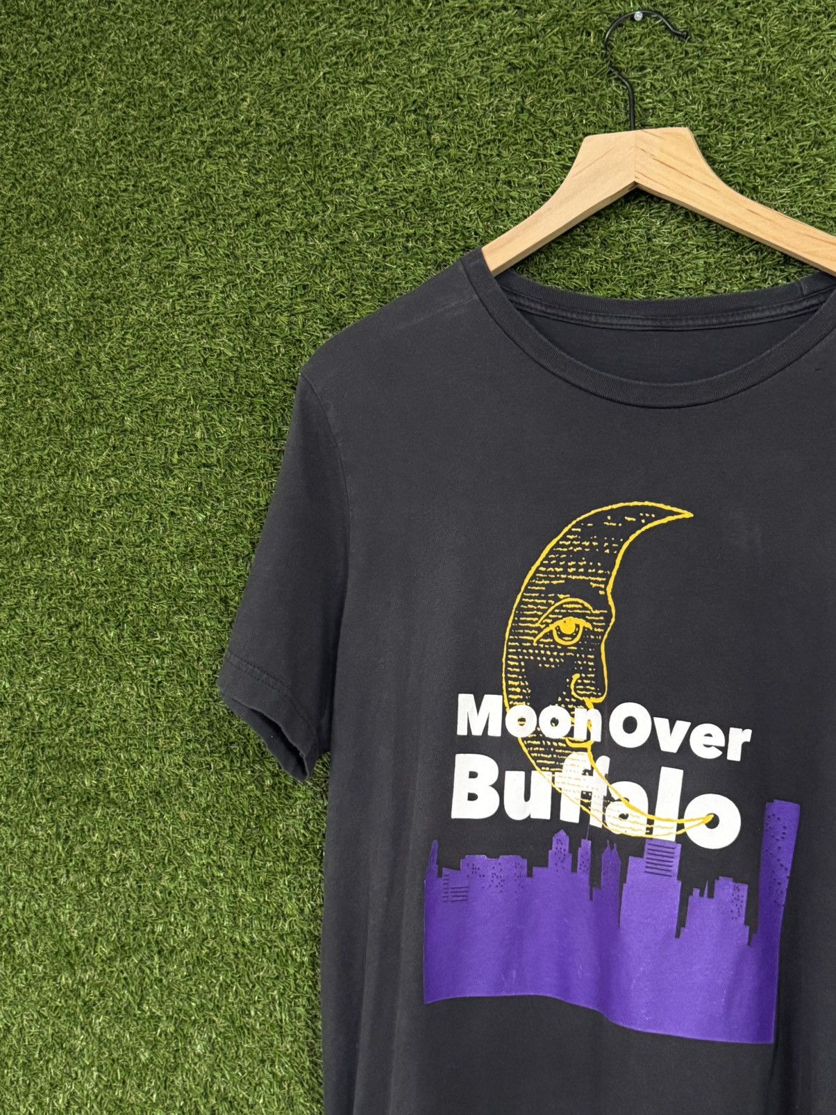 Vintage Moon Over Buffalo Black Logo Tee Medium Sun Night Size US M / EU 48-50 / 2 - 2 Thumbnail