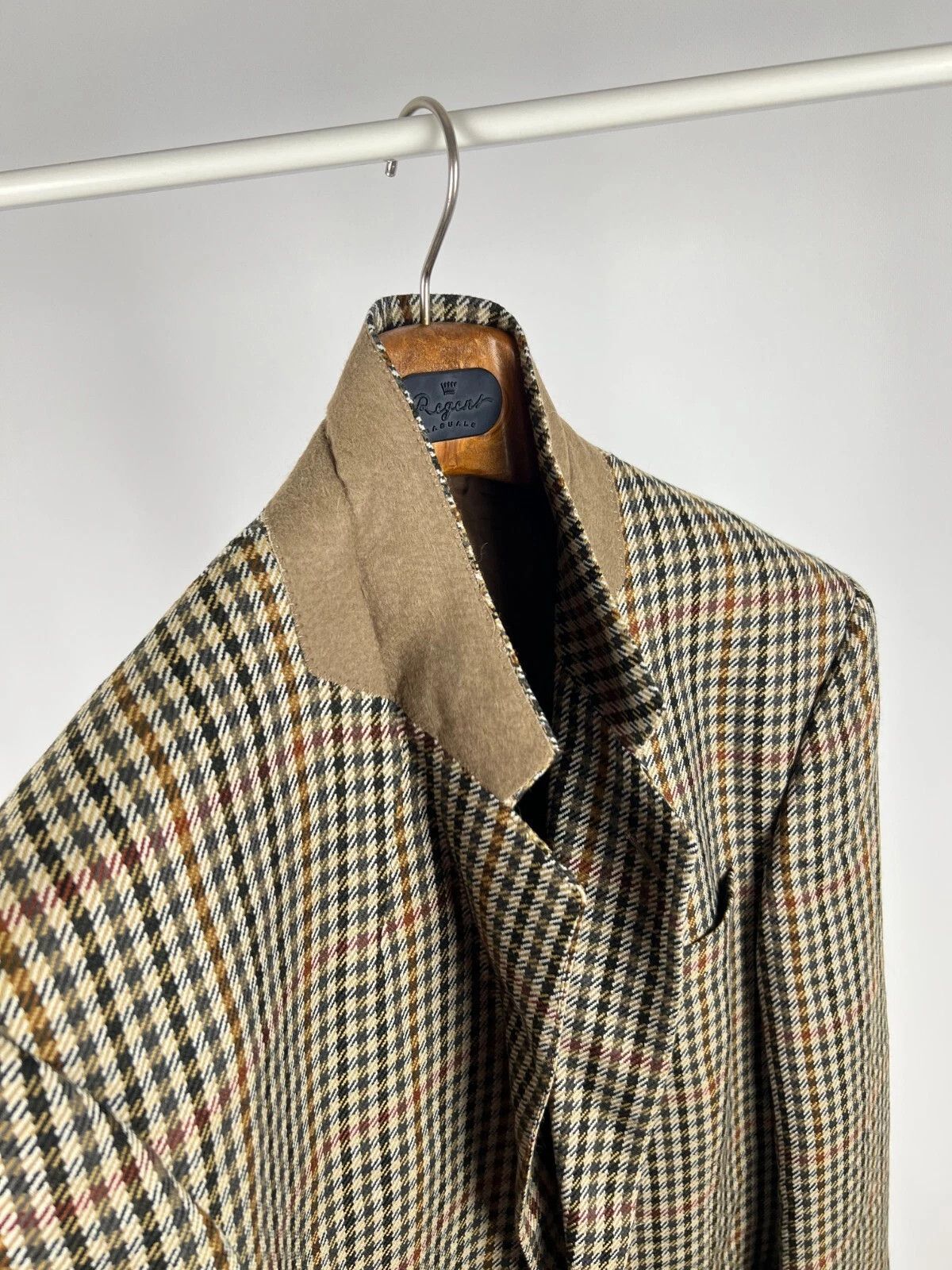 DAKS Daks London Signature Check Multicolor Tweed Blazer Jacket Size 44L - 10 Thumbnail