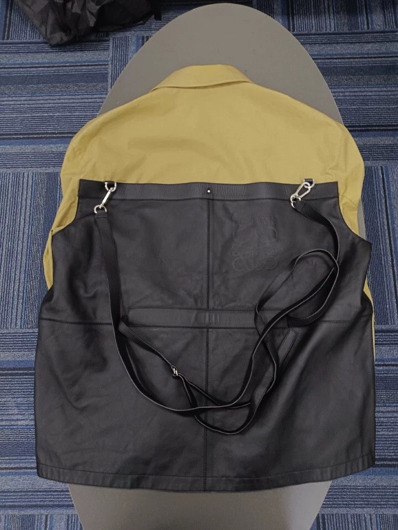 Loewe LOEWE Leather cloth spliced zipper long sleeve jacket Size M / US 6-8 / IT 42-44 - 2 Thumbnail