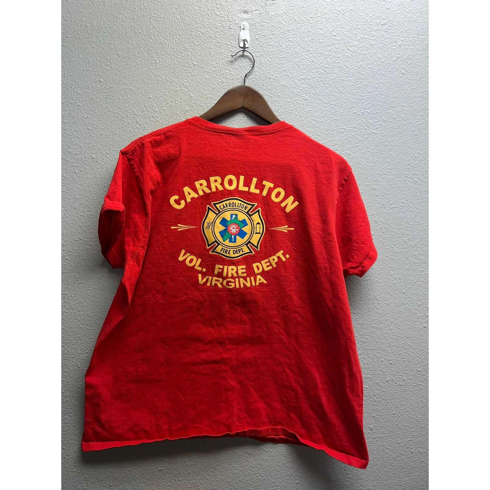 Gildan Womens Fire Fighter Shirt Carrollton Virginia Firefighter XL Size XL / US 12-14 / IT 48-50 - 5 Thumbnail