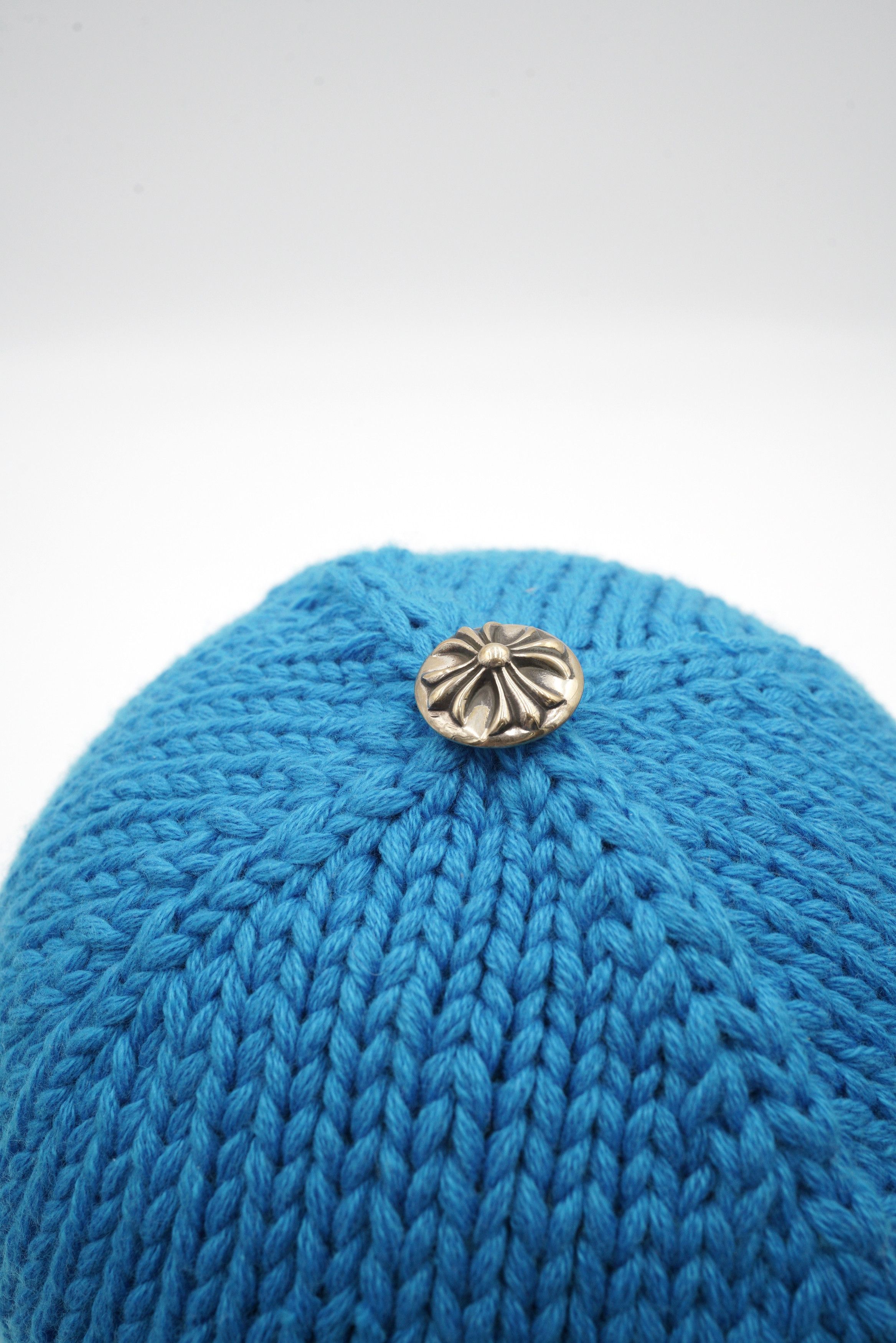 Chrome Hearts Chrome Hearts Purple Cross Blue Beanie Size ONE SIZE - 3 Thumbnail