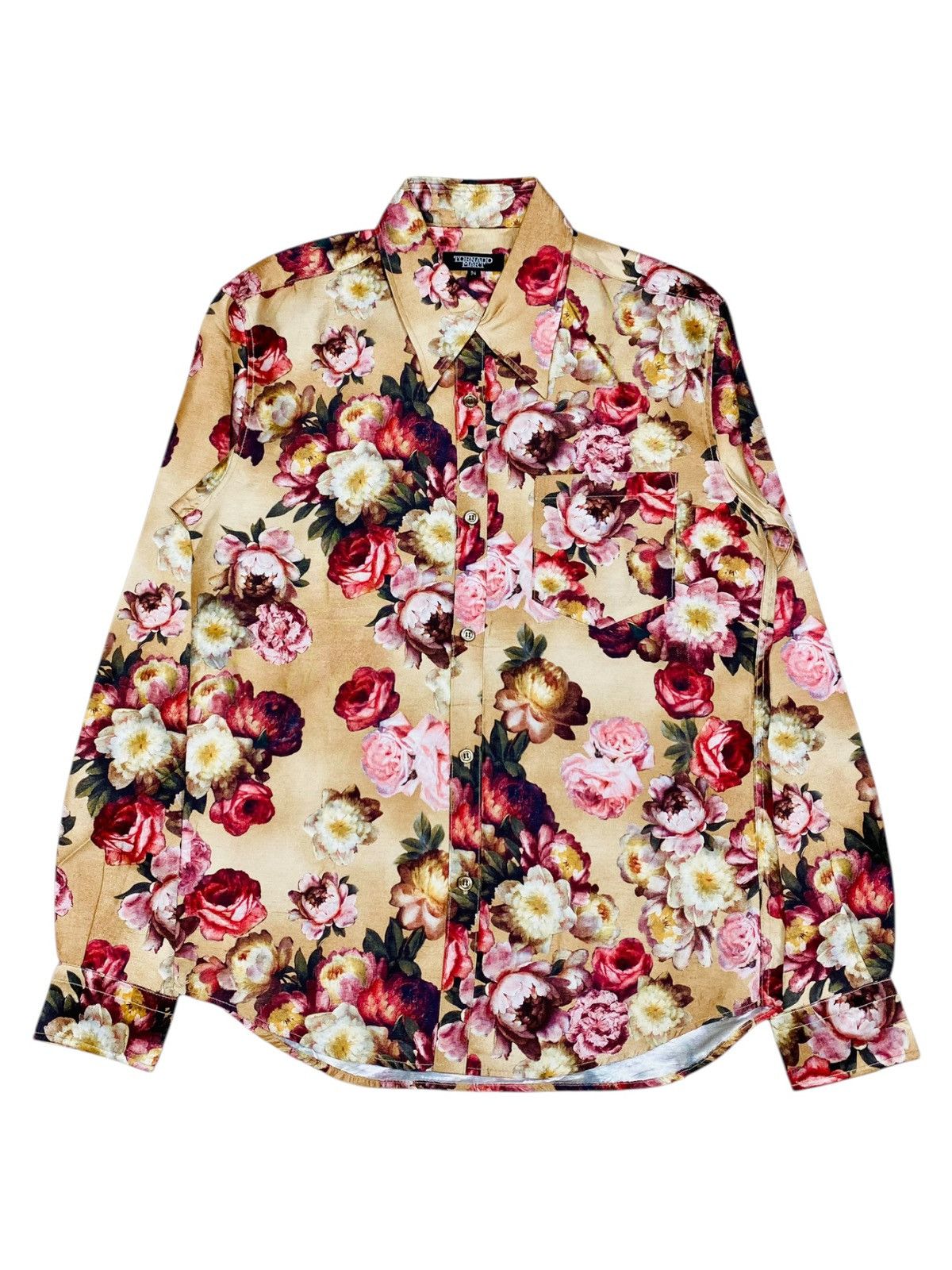 If Six Was Nine × Le Grande Bleu (L.G.B.) × Tornado Mart 2000s Tornado Mart - Fantasy Rose Shirt Size US M / EU 48-50 / 2 - 1 Thumbnail