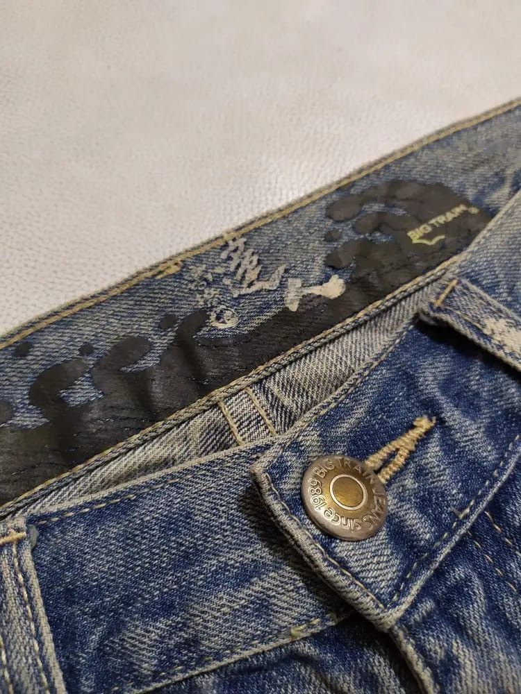 Japanese Brand Big Train Japan Patchwork Denim Size US 31 - 6 Thumbnail