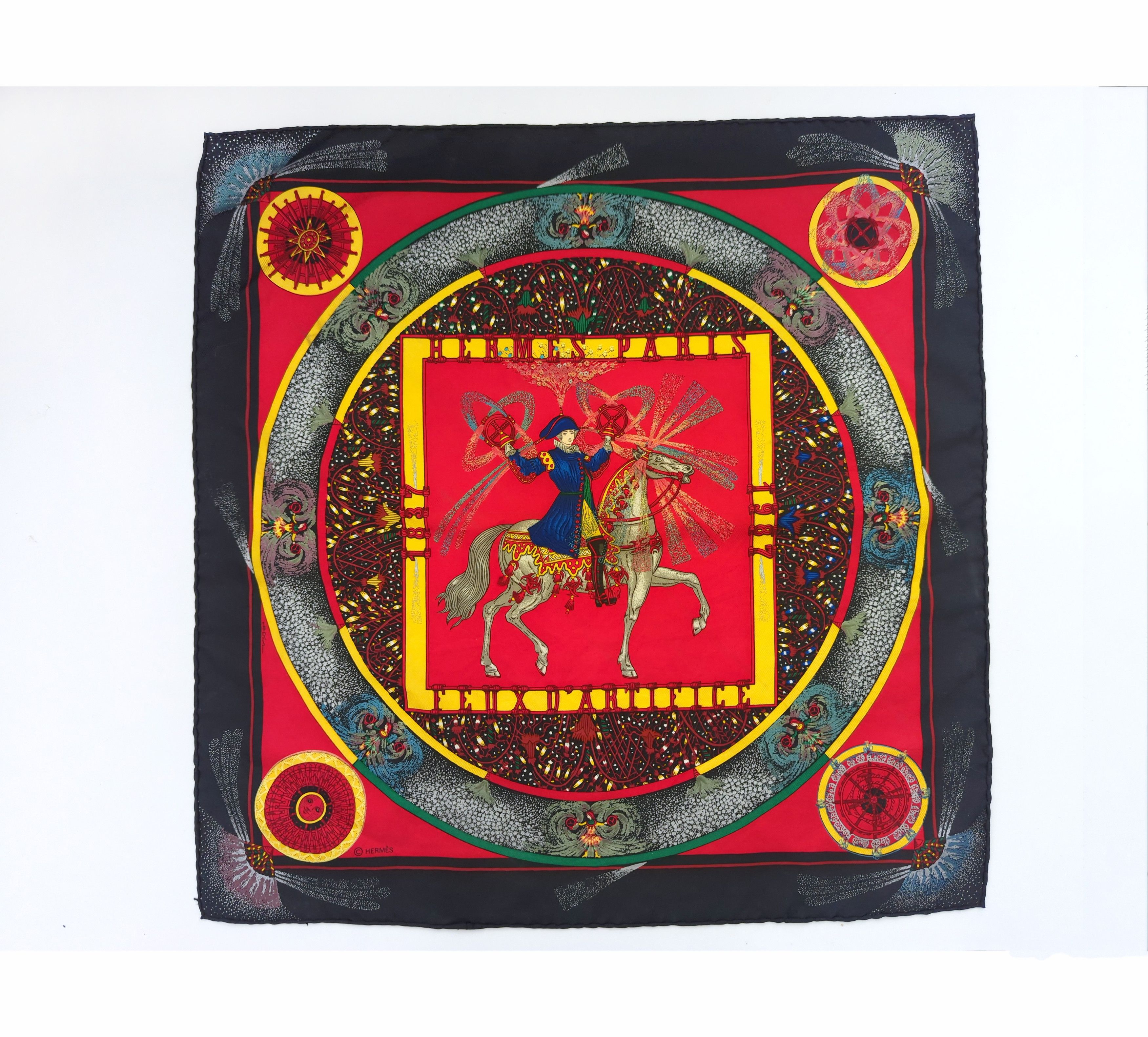 Hermes Vintage Hermes 1987 Silk Pochette GAVROCHE FEUX D'ARTIFICE Size ONE SIZE - 1 Thumbnail