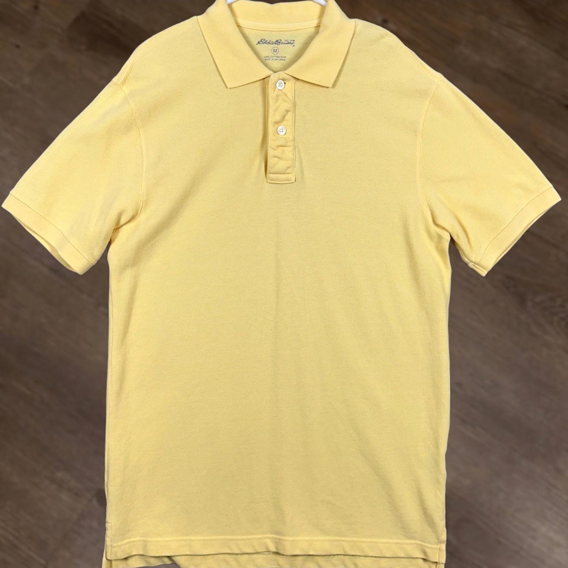 Eddie Bauer Eddie Bauer Polo Shirt Mens Medium Yellow Rugby Outdoor Short Sleeve Size US M / EU 48-50 / 2 - 1 Thumbnail