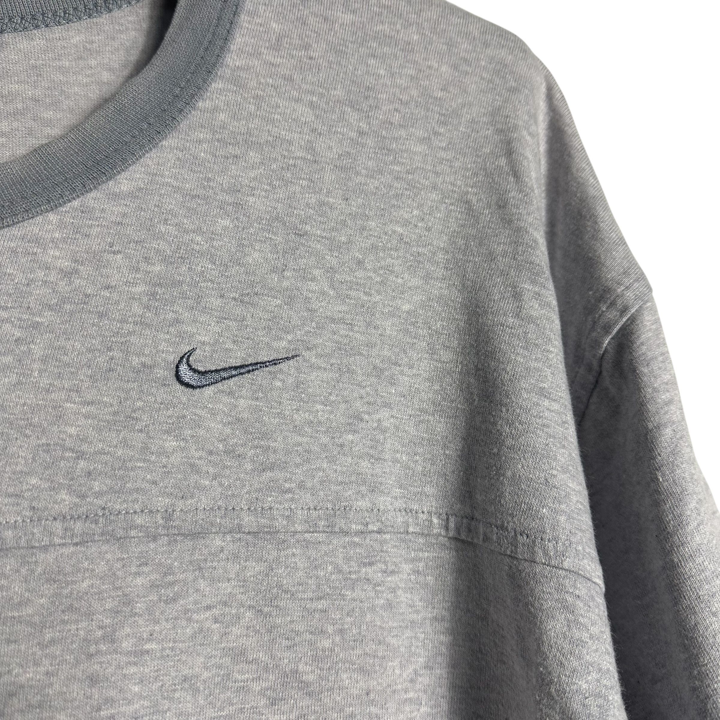 Nike 🔥RARE🔥Vintage Nike Swoosh Ringer T-shir Size US XL / EU 56 / 4 - 3 Thumbnail