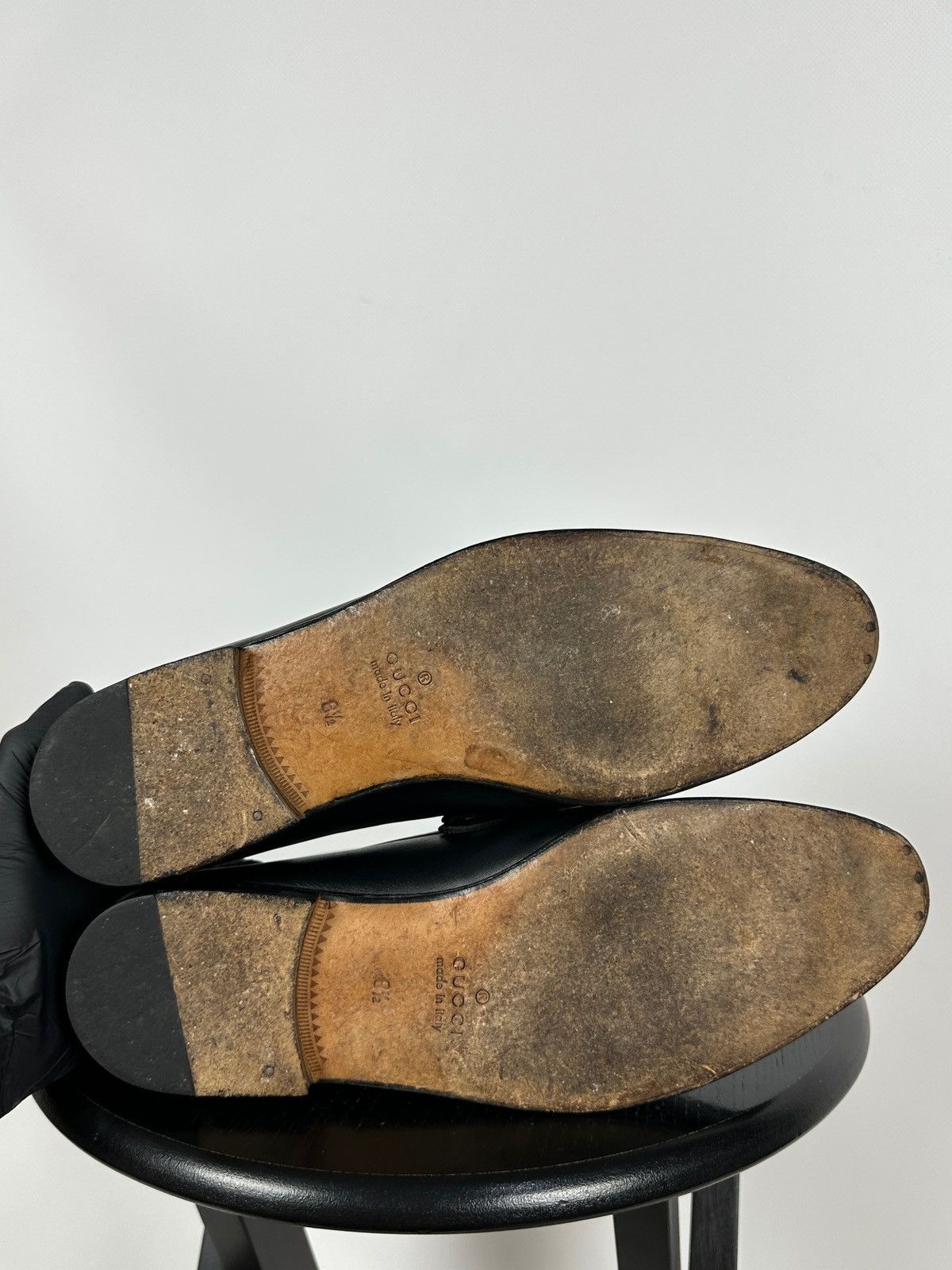 Gucci Gucci Horsebit Black Leather Slip On Loafers Size US 9 / EU 42 - 24 Thumbnail