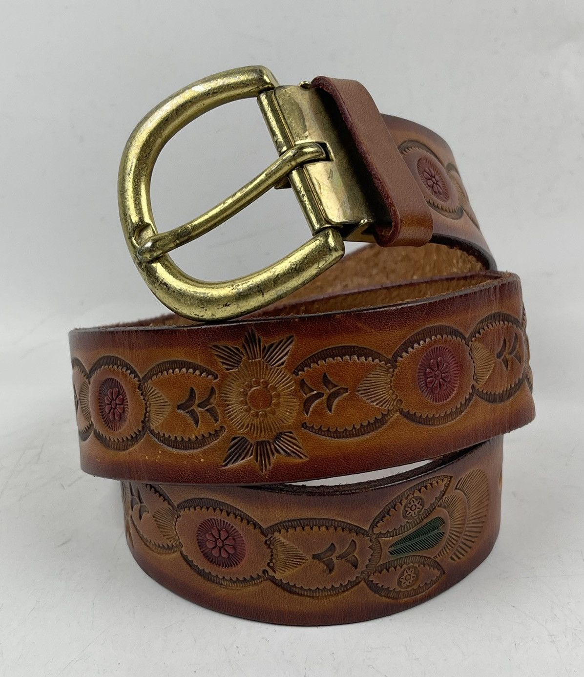 Other rare design leather belt tc40 Size 32 - 1 Thumbnail