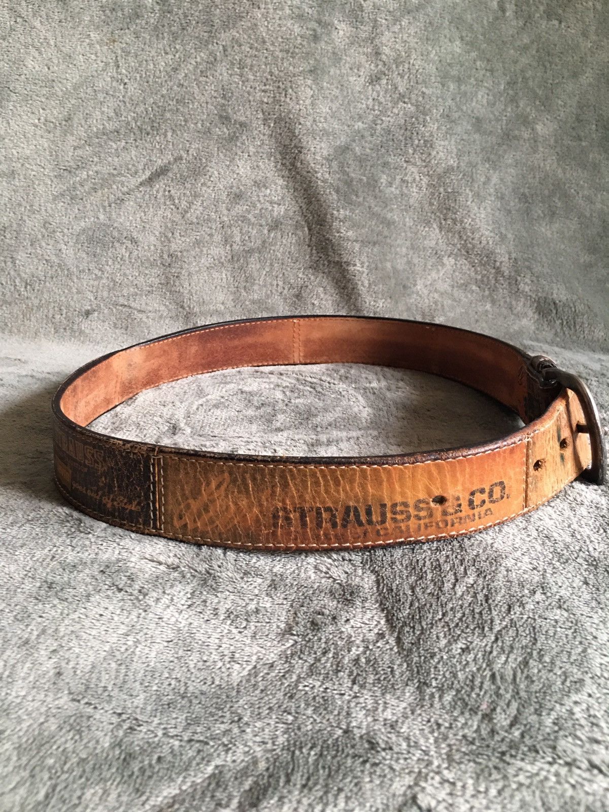 Levi's × Vintage LEVI’S Vintage Rare Leather Belt Size 85 cm 34 in Size 34 - 5 Thumbnail