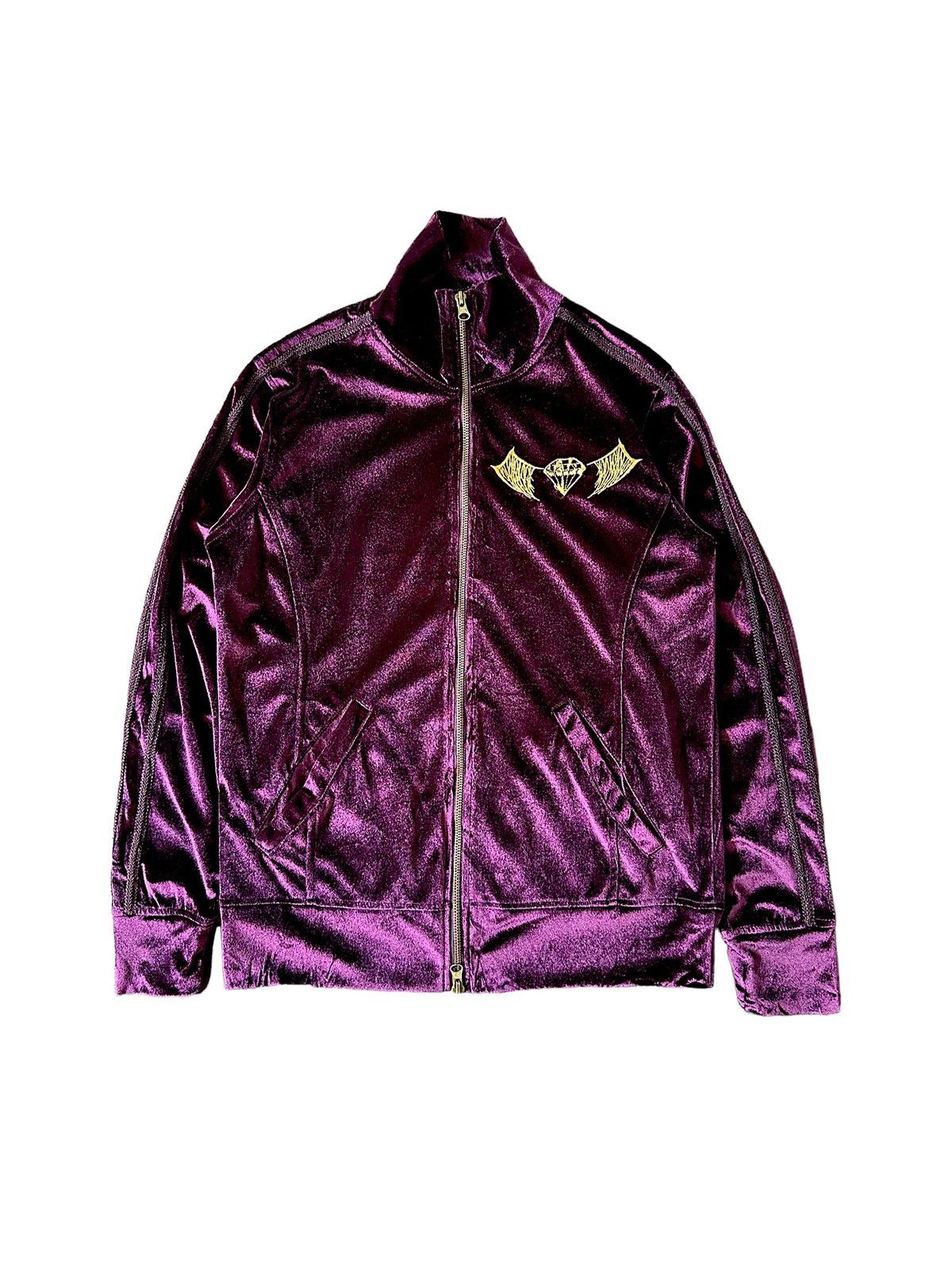 Other 2000s SCENE Velour velvet zipper sweater Size US S / EU 44-46 / 1 - 4 Thumbnail
