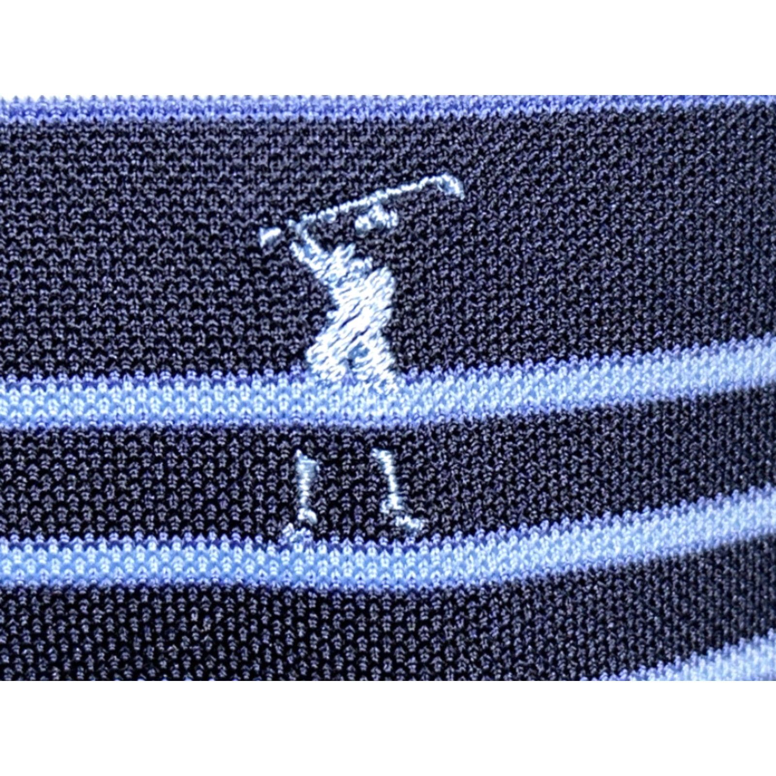Vintage Fairway And Green Tech Mens Polo Shirt Short Sleeve Striped Blue Golf Size L Size US L / EU 52-54 / 3 - 4 Thumbnail