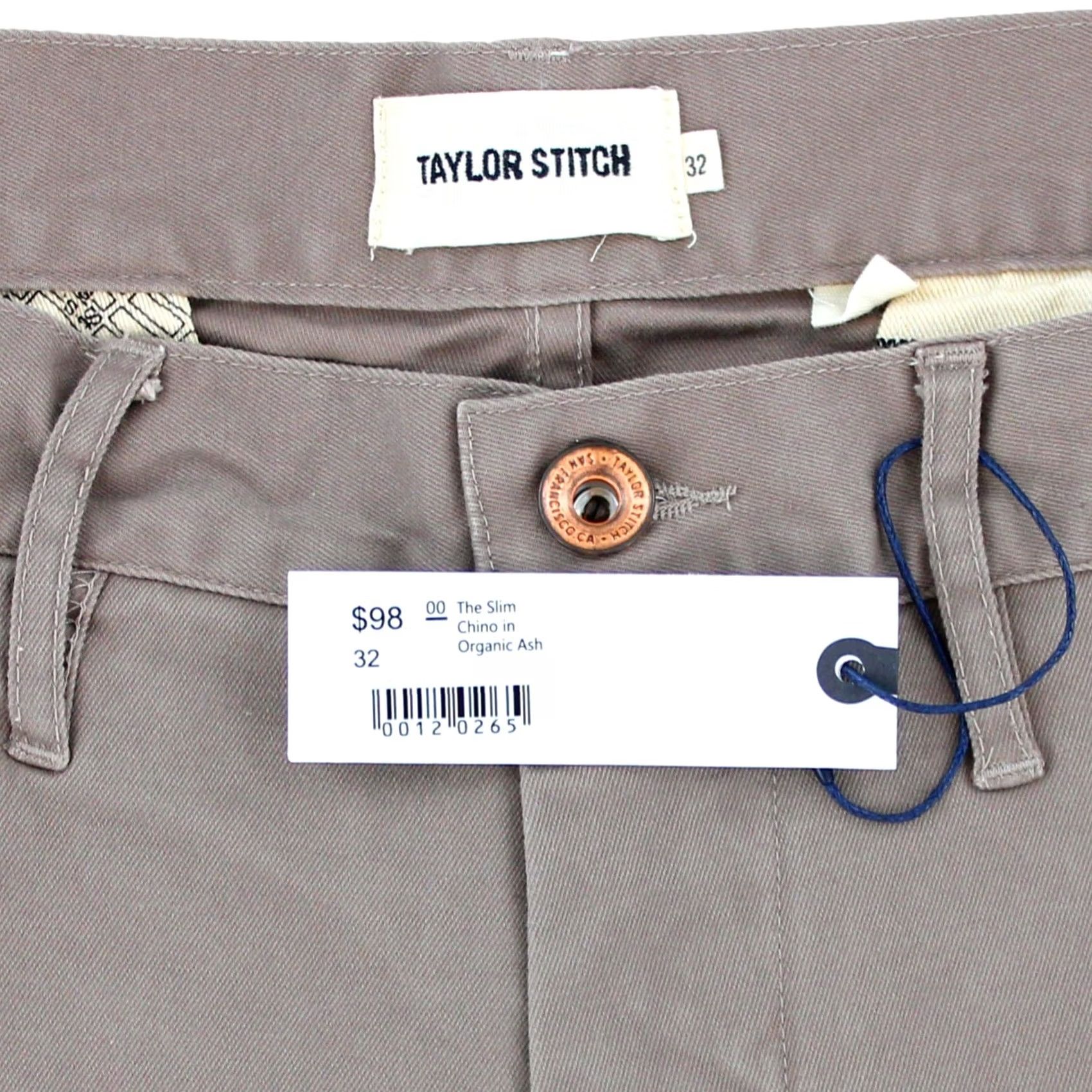 Taylor Stitch Taylor Stitch The Slim Chino Pants Chino Men 32 Gray 35 Inseam Slim Tailored Brushed Cotton Organic Ash Size US 32 / EU 48 - 4 Thumbnail