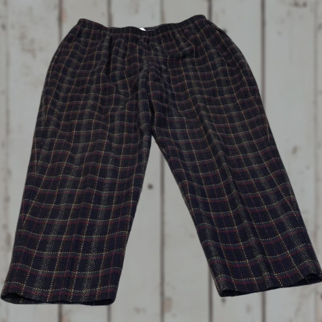 Vintage VINTAGE Alfred Dunner Pants Mens 36 100% Wool Blue Plaid Pleated Lined Golf 7366 Size US 36 / EU 52 - 1 Thumbnail