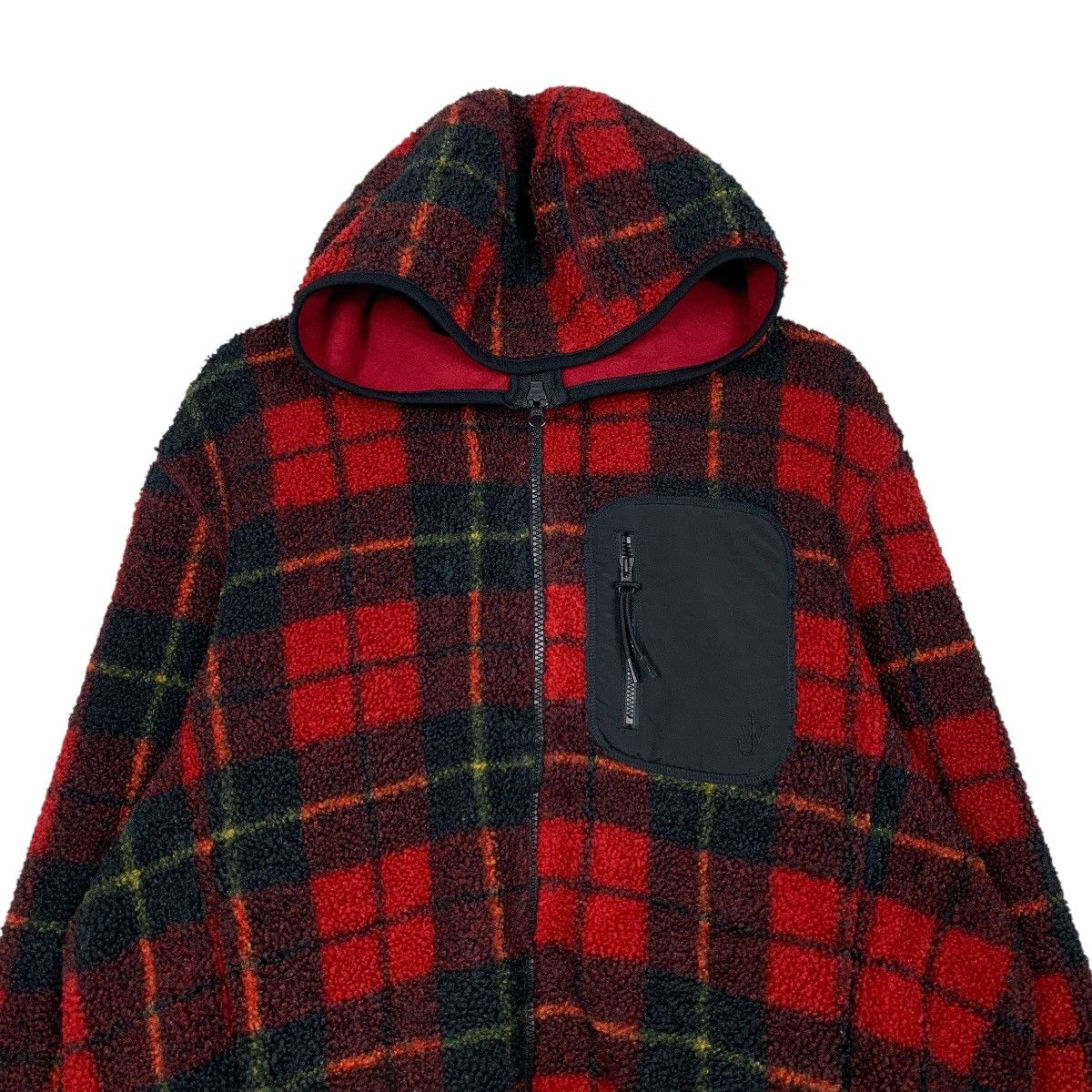JW Anderson JW ANDERSON Red Tartan Hooded Fleece Jacket #2333-C104 Size US L / EU 52-54 / 3 - 2 Thumbnail